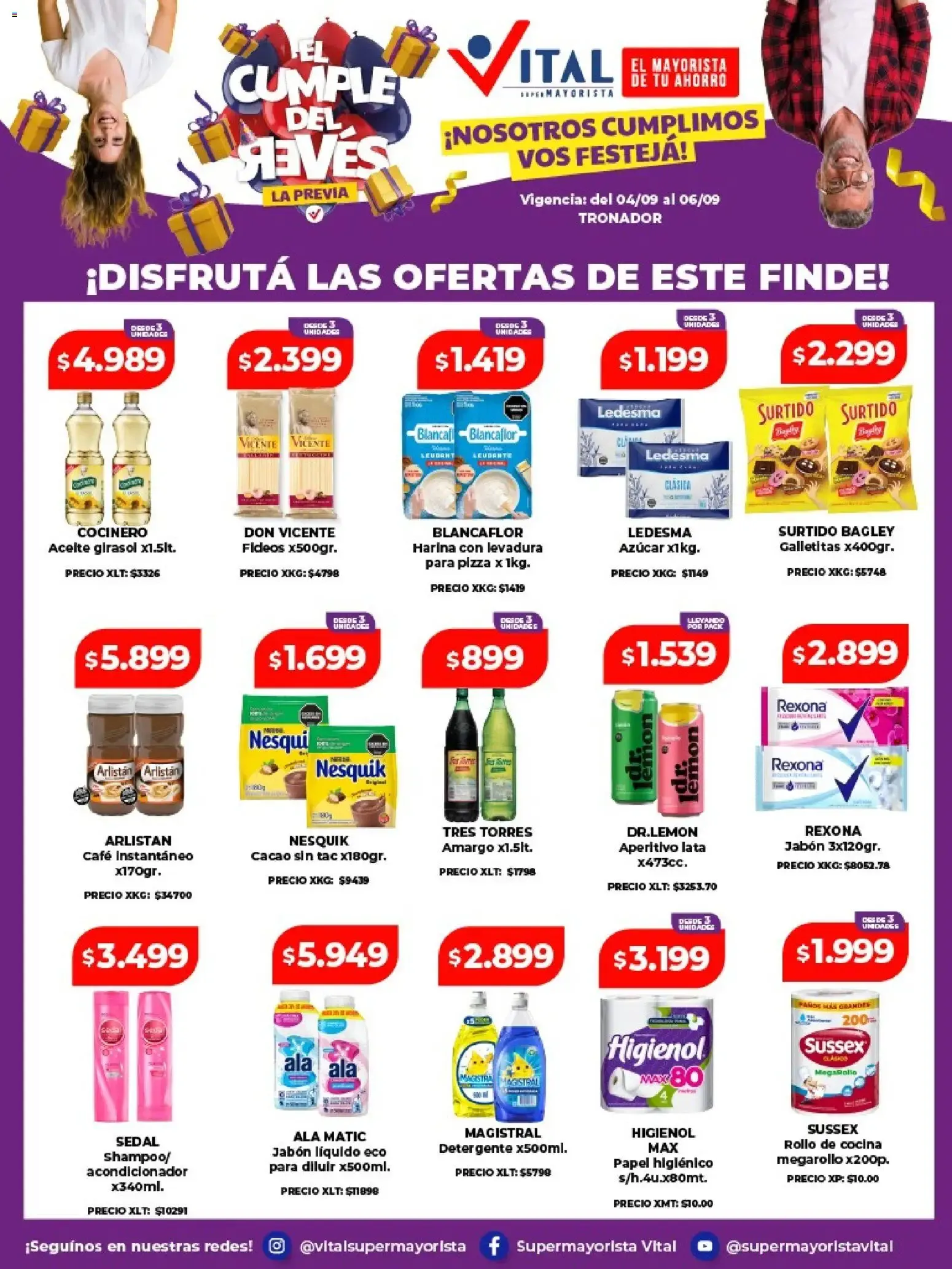 Ofertas de Vital - Ofertas del Finde y Cumple del 13ves 4 de septiembre al 6 de septiembre 2026 - Página 1 del catálogo