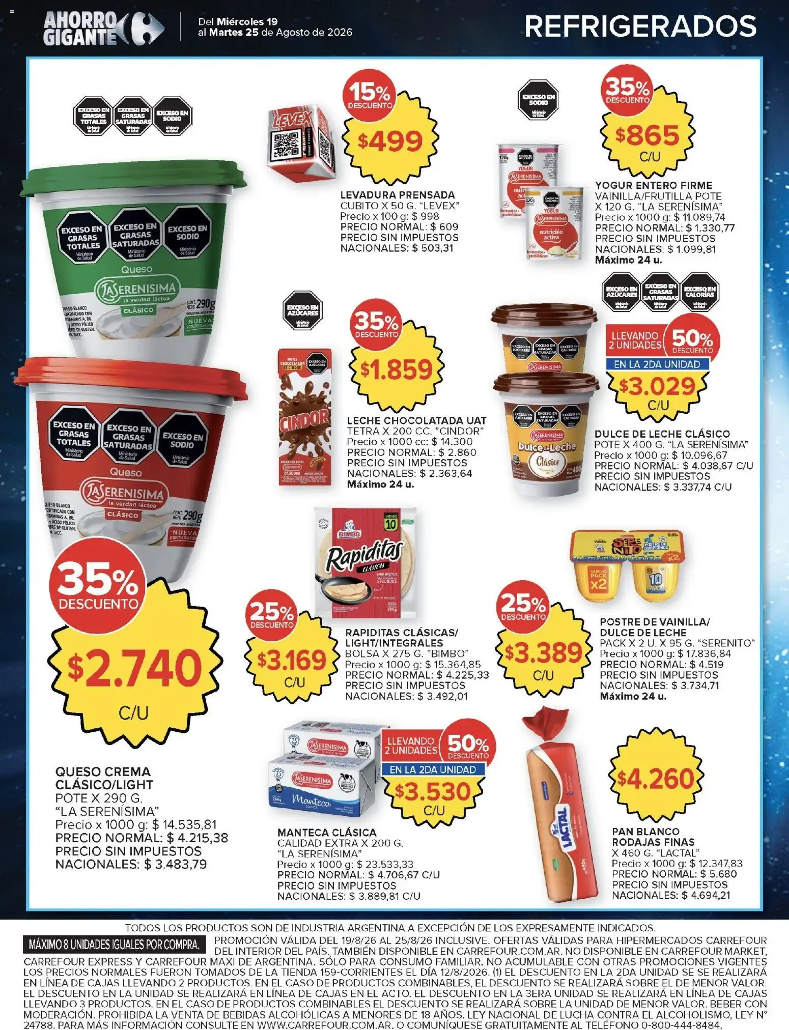 Ofertas de Carrefour Ahorro Gigante: Ofertas Hiper y Market 19 de agosto al 25 de agosto 2026 - Página 8 del catálogo