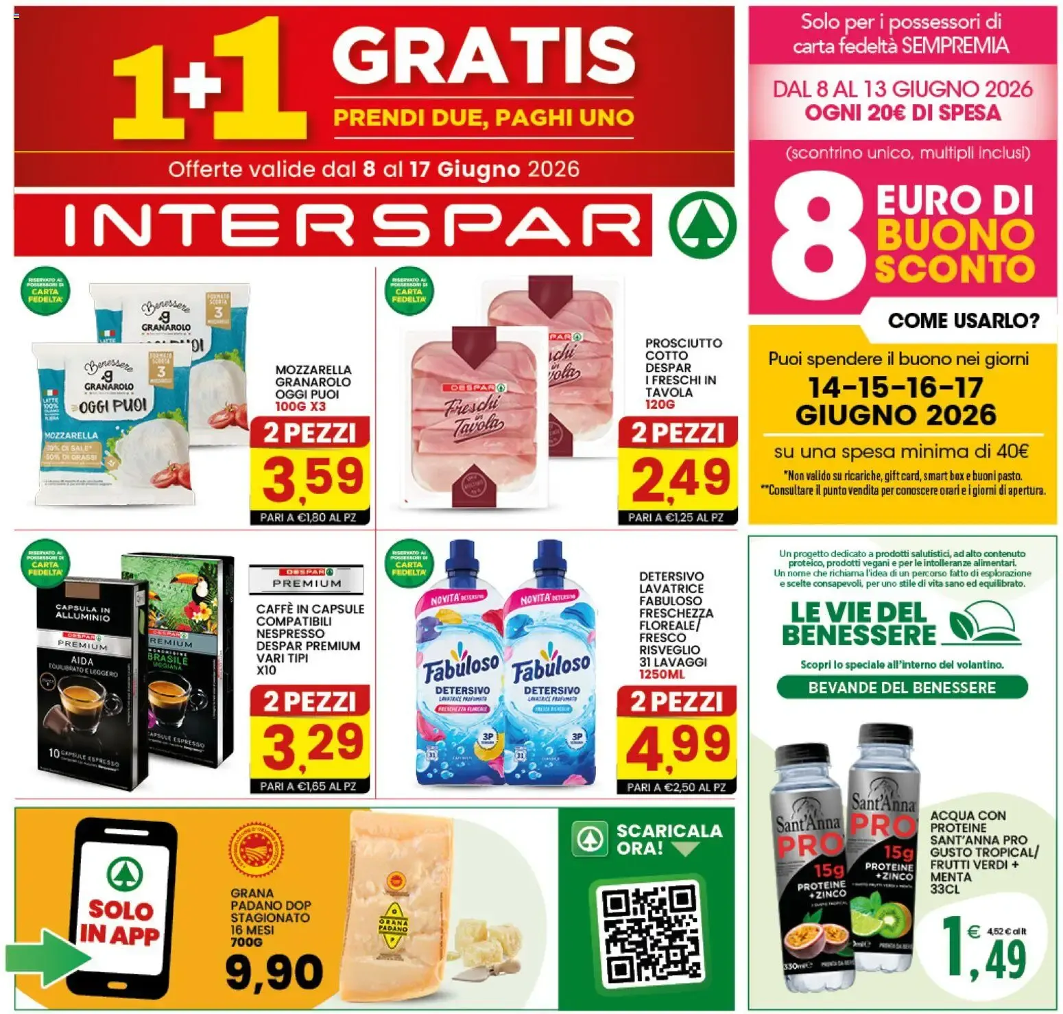 Interspar volantino dal 08/06/2026 - online Offerte da 8 giugno a 17 giugno di 2026 - Pagina del volantino 1