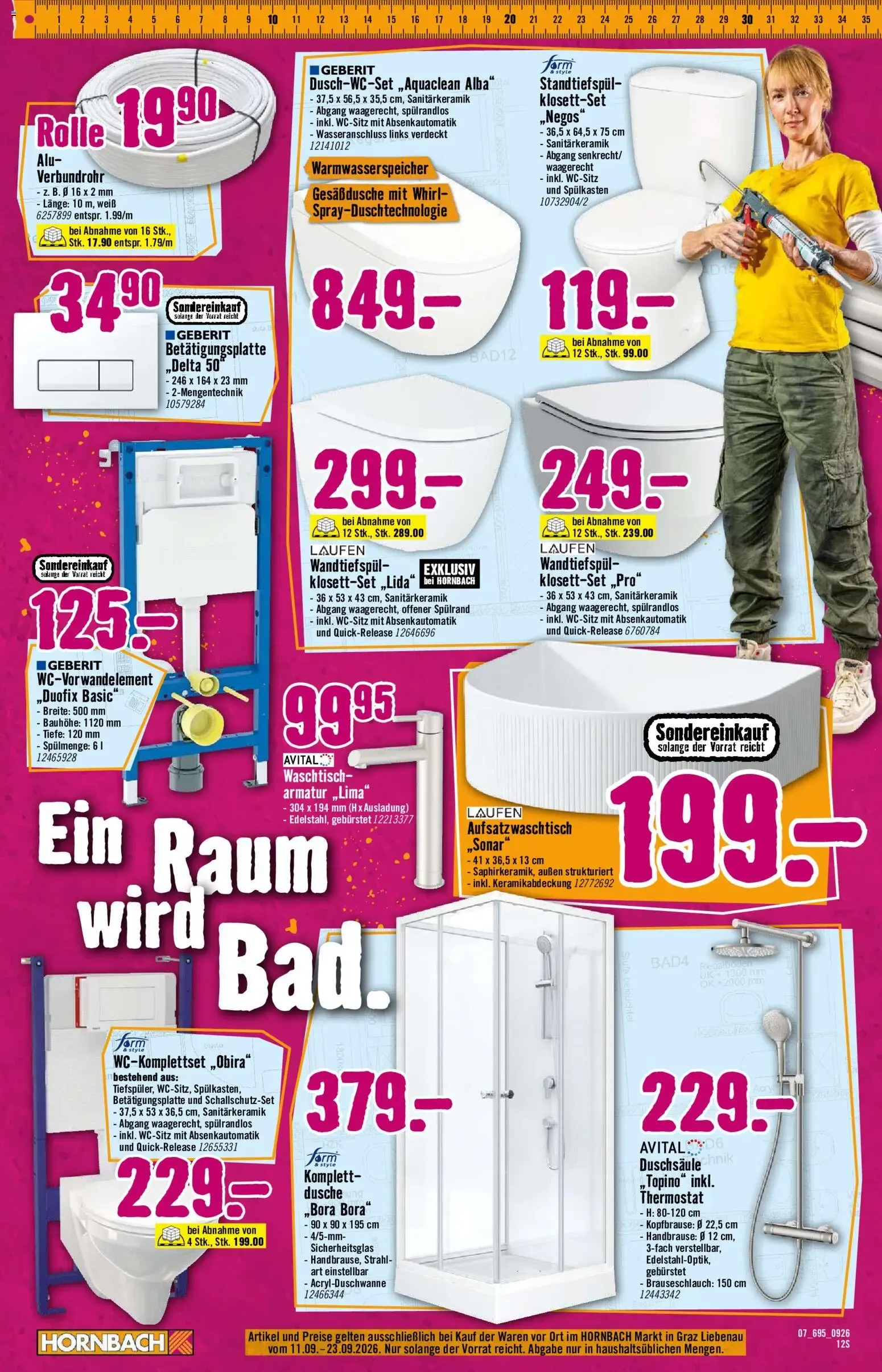 Hornbach Große Neueröffnung Graz Liebenau von 11. September bis 23. September 2026 - Flugblätt seite 6