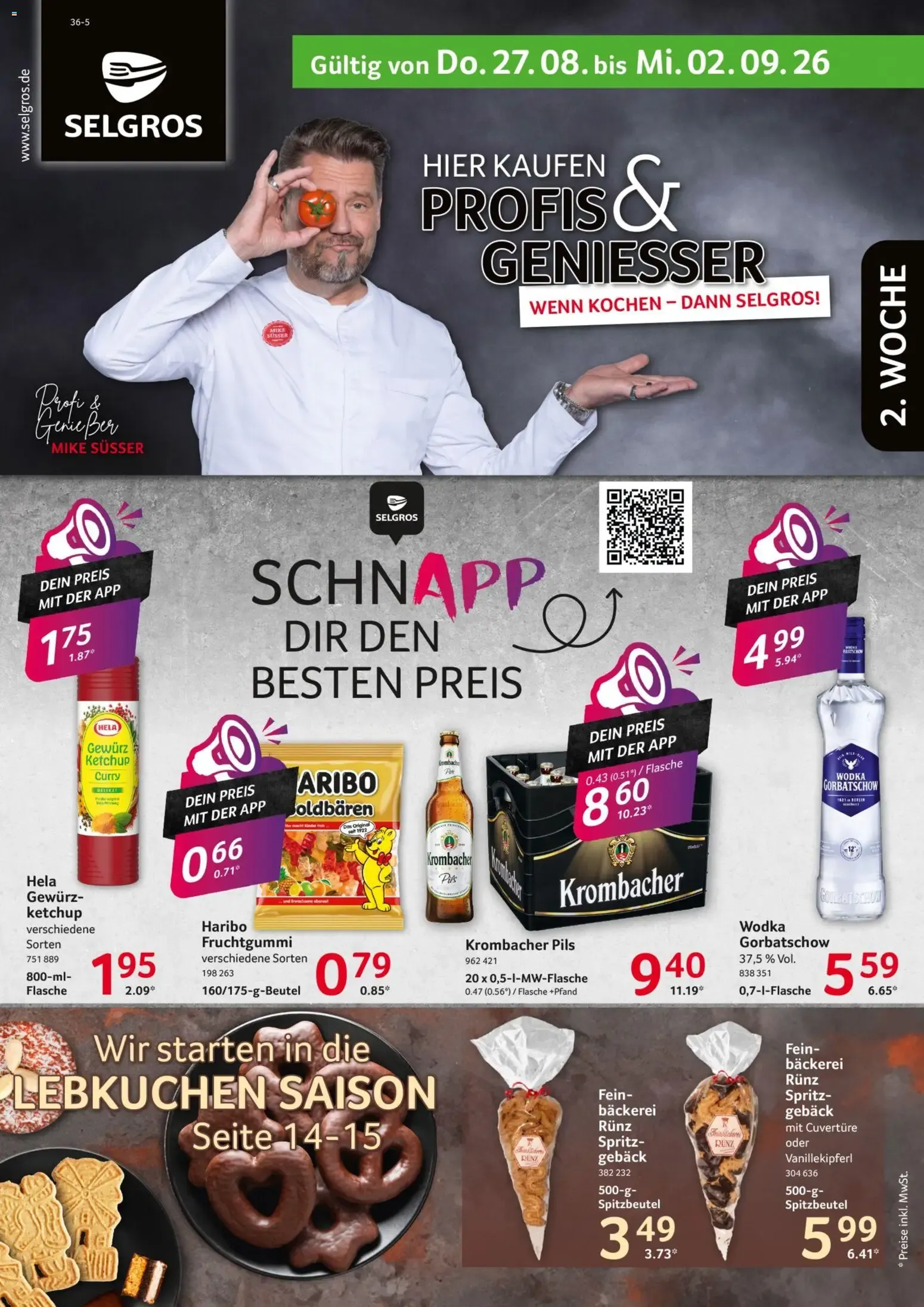 Selgros Prospekt (ab 27.08.2026) zum Blättern von 27. August bis 2. September 2026 - Prospekt seite 1