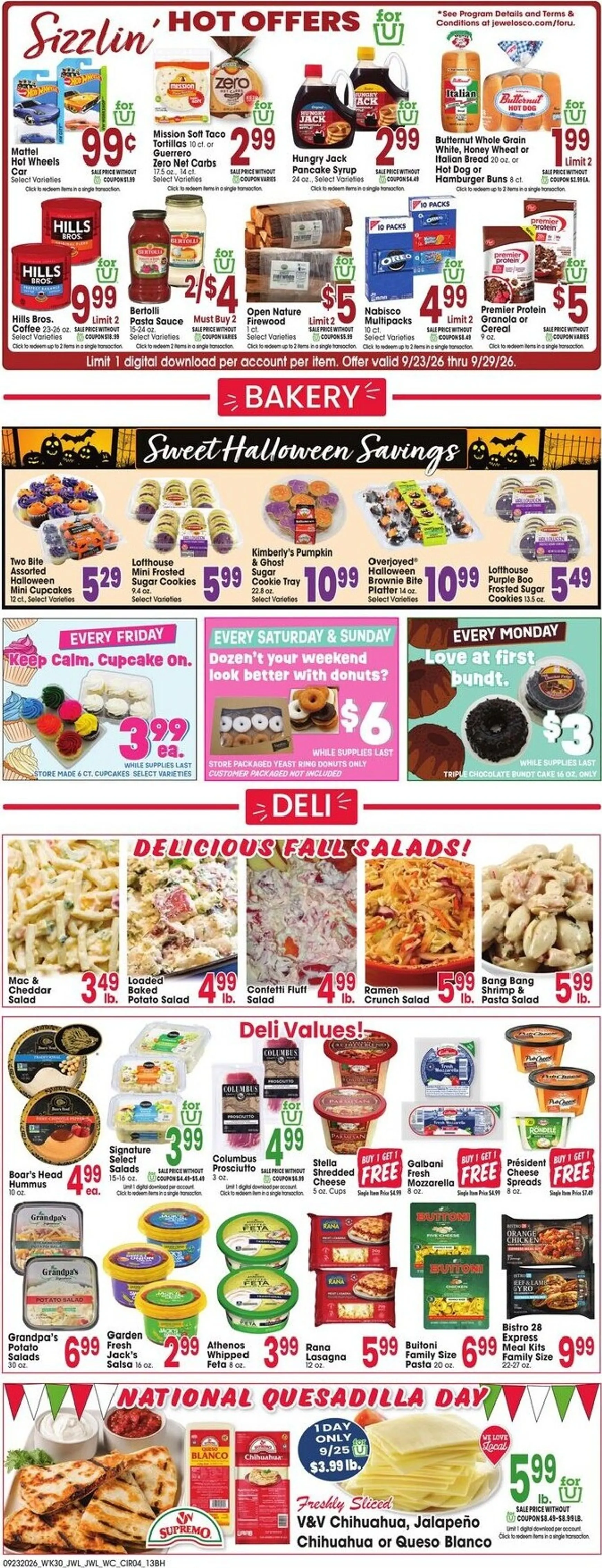 Weekly ad Current Jewel-Osco leaflet valid from Wednesday 09/23/2026 to Tuesday 09/29/2026 from September 23 to September 29 2016 - Page 4