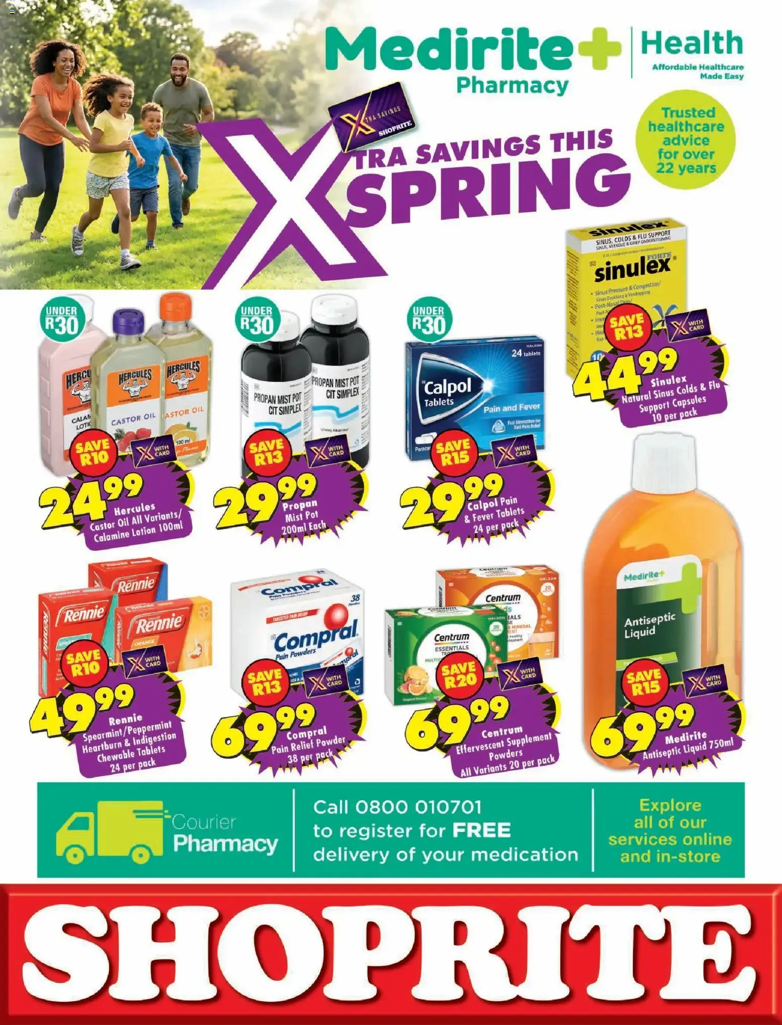 Shoprite - Medirite Spring Savings (20/08/2026 - 06/09/2026) → Online Catalogue from 20 August to 6 September 2026 - Catalogue Page 1
