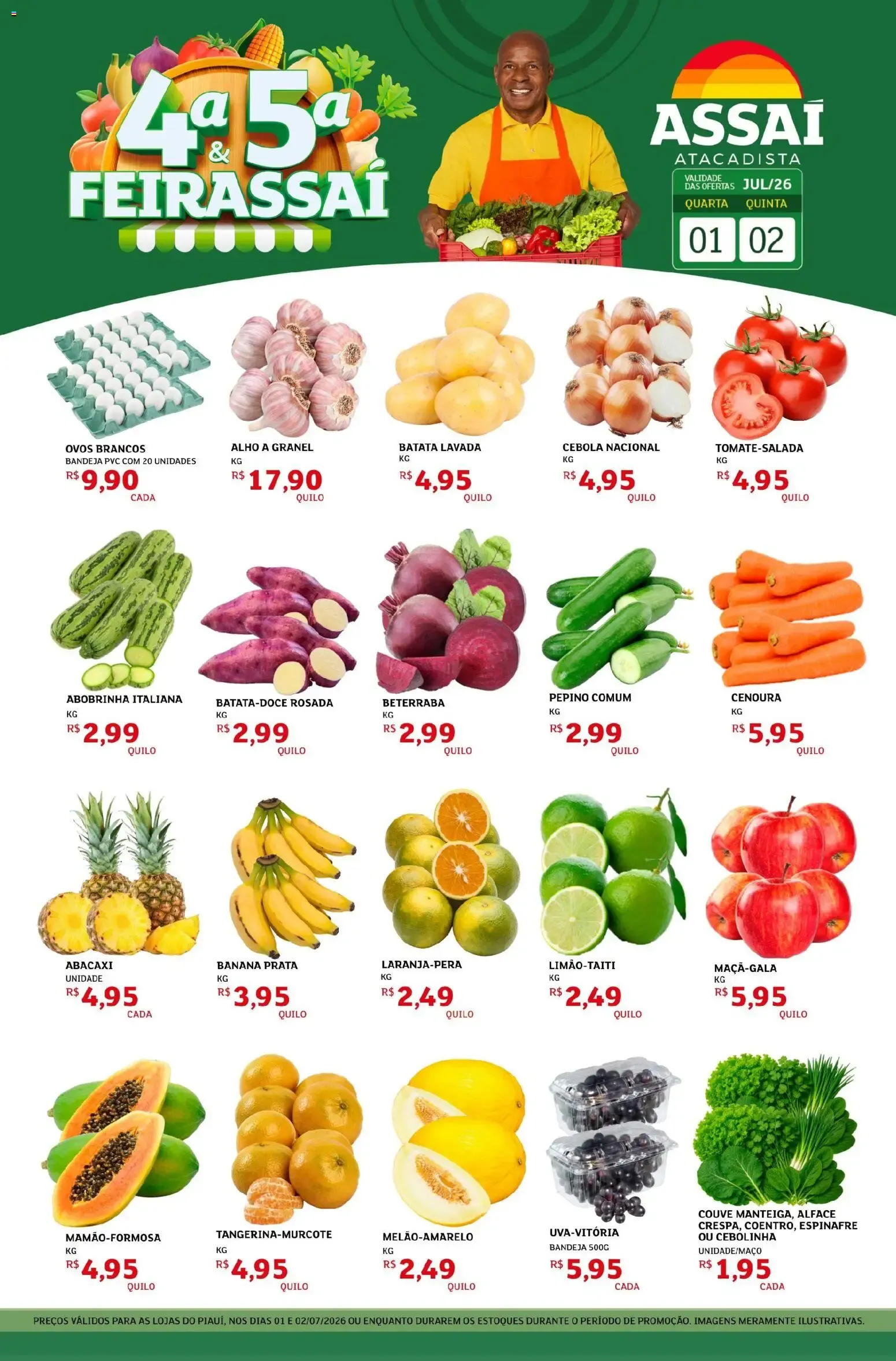 Encarte de Assaí Atacadista ofertas - PI de 01/07/2026 | Promoções Online 1 de julho até 2 de julho 2026 - Pagina 1