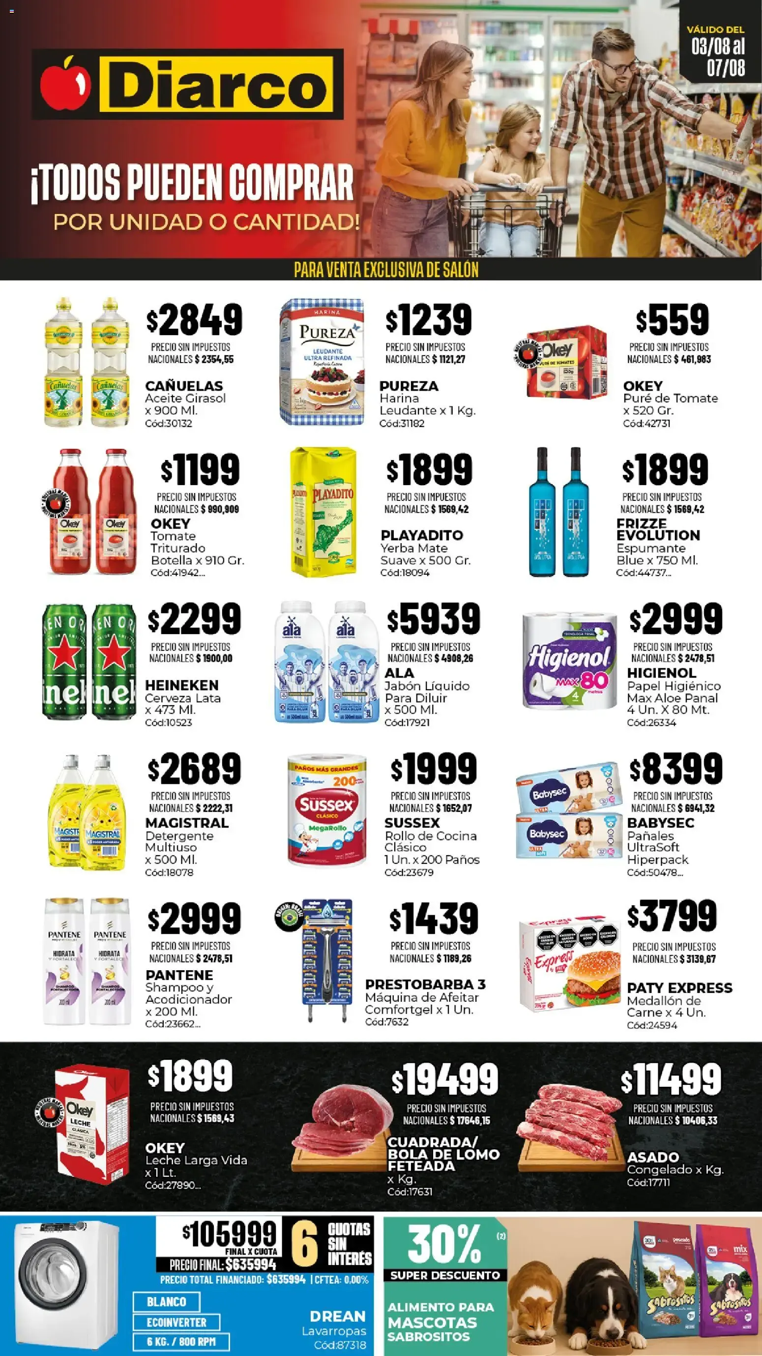 Ofertas de Diarco - ¡TODOS PUEDEN COMPRAR! 3 de agosto al 7 de agosto 2026 - Página 1 del catálogo