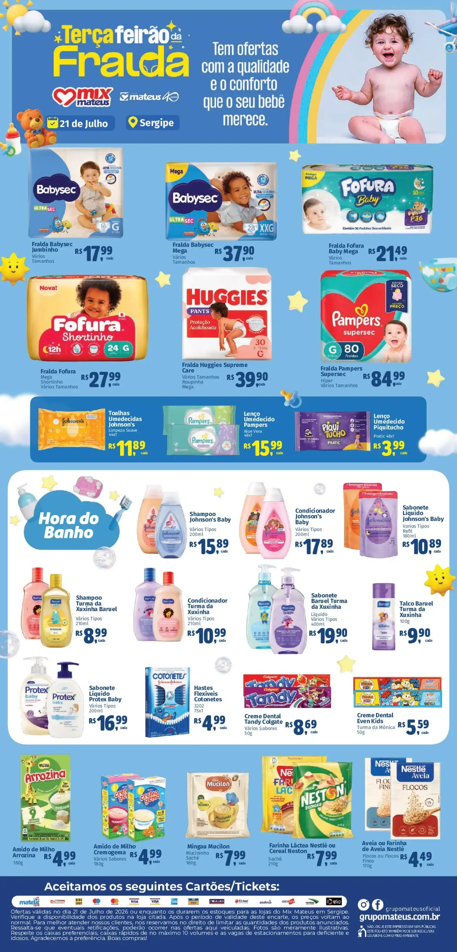 Encarte de Mateus ofertas Terça da Fralda de 21/07/2026 | Promoções Online 21 de julho até 21 de julho 2026 - Pagina 1