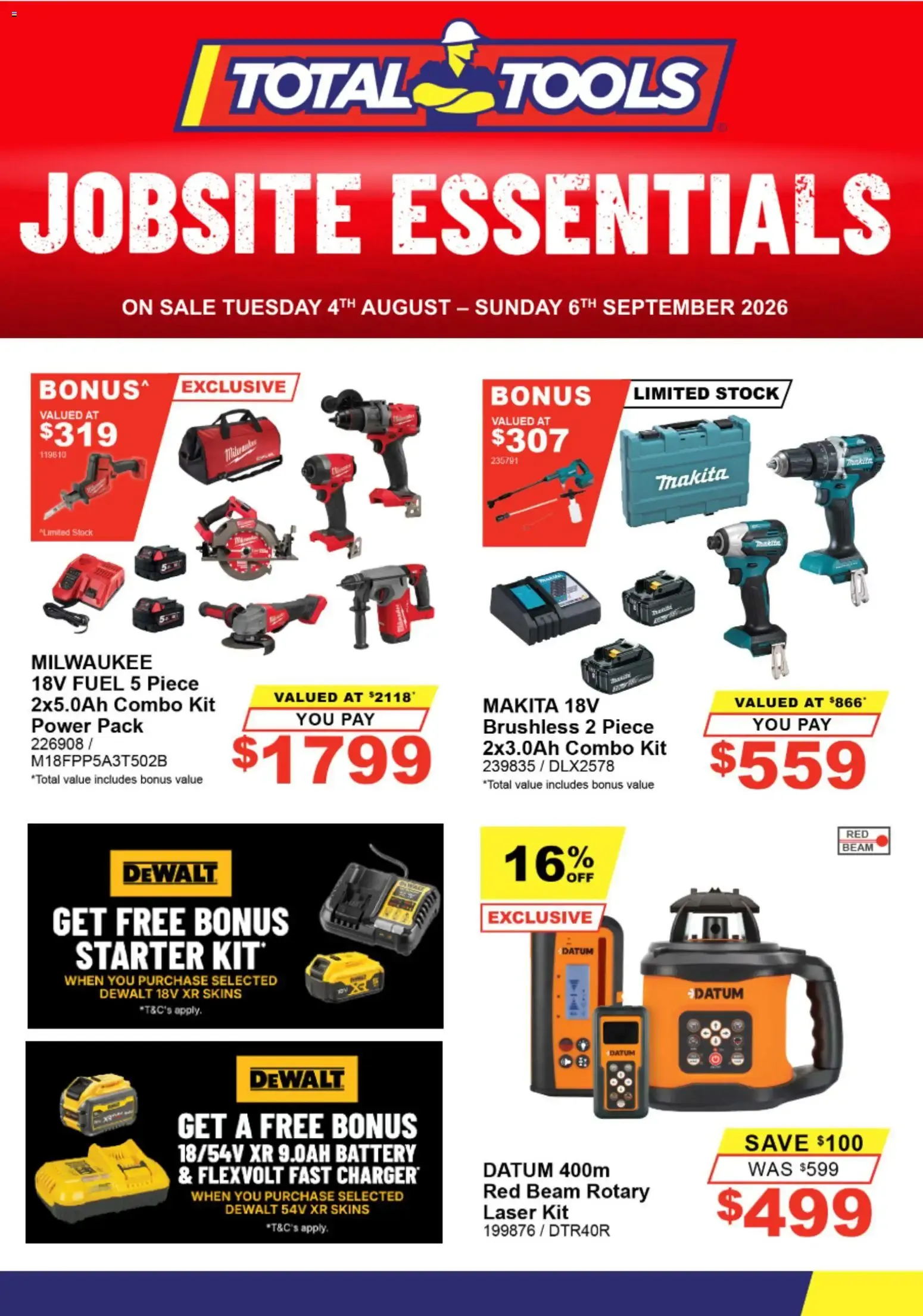 JOBSITE ESSENTIALS - Catalogue valid from 4 August to 6 September 2026 - page 1