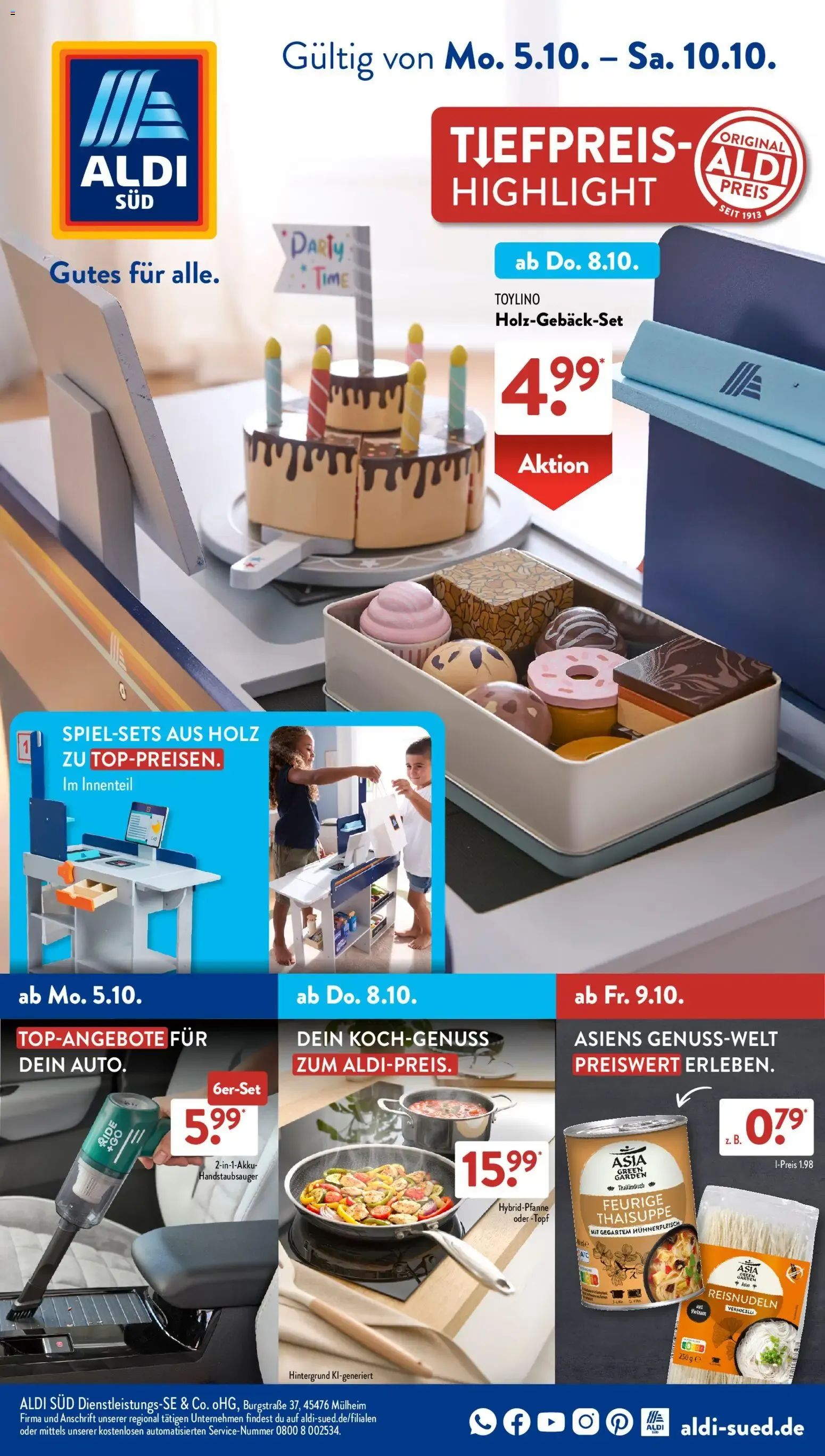 Aldi Süd Tiefpreis-Highlight von 5. Oktober bis 10. Oktober 2026 - Prospekt seite 1