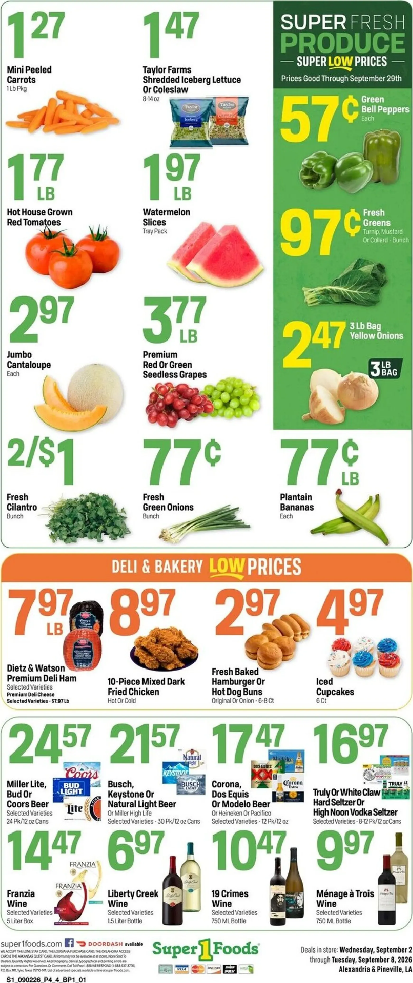 Weekly promotion Current Super 1 Foods leaflet valid from Wednesday 09/02/2026 to Tuesday 09/08/2026 spanning from September 2 to September 8 2026 - Page 4 for Catalogue 365