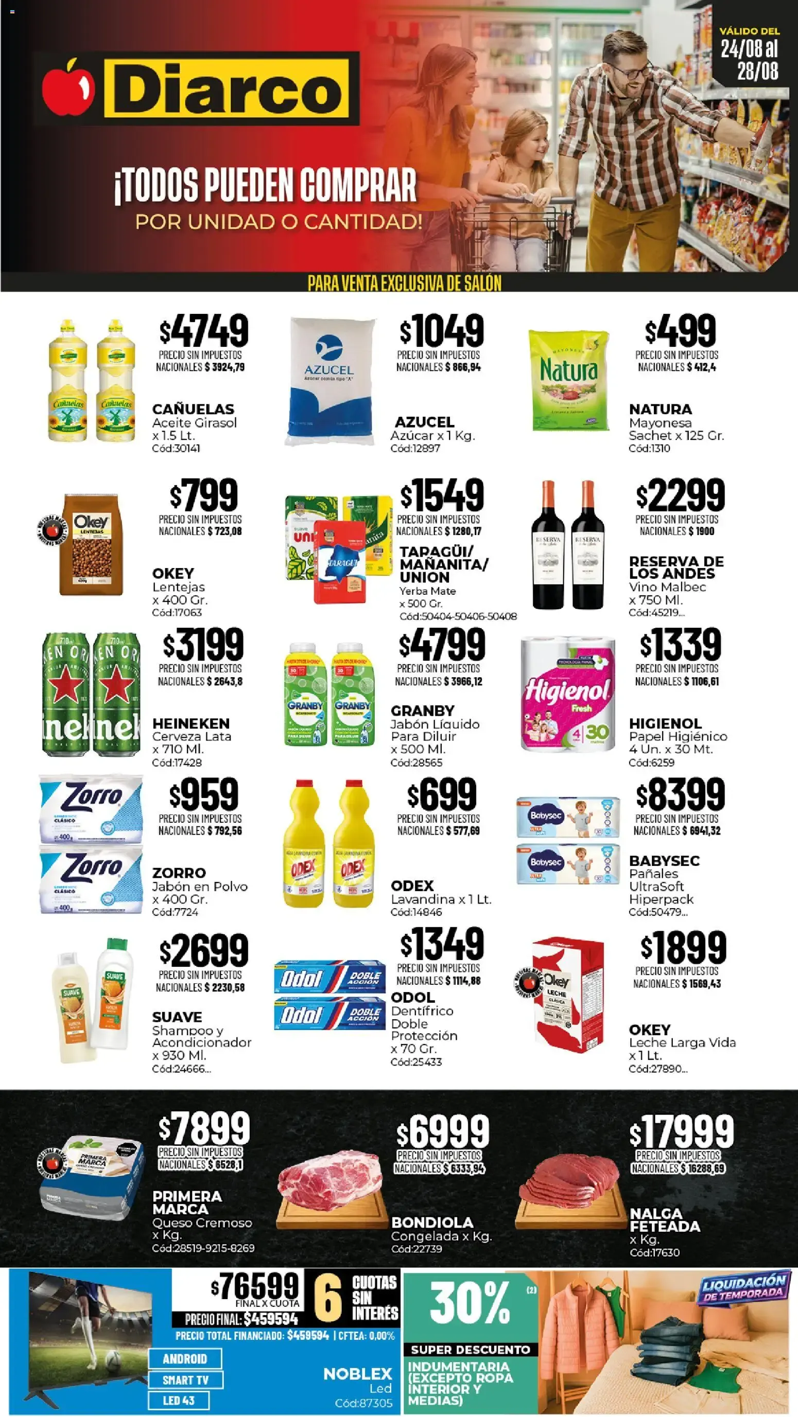 Ofertas de Diarco ofertas del 24/08 al 28/08 24 de agosto al 28 de agosto 2026 - Página 1 del catálogo
