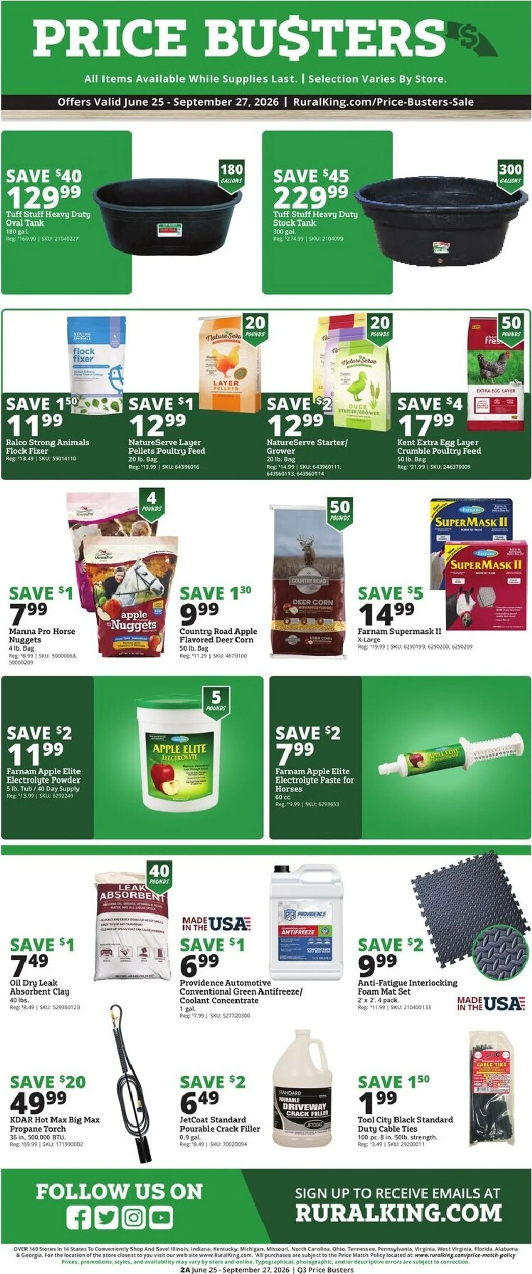 Weekly ad Current Rural King - Price Busters leaflet valid from Thursday 06/25/2026 to Sunday 09/27/2026 from June 25 to September 27 2026 - Page 2
