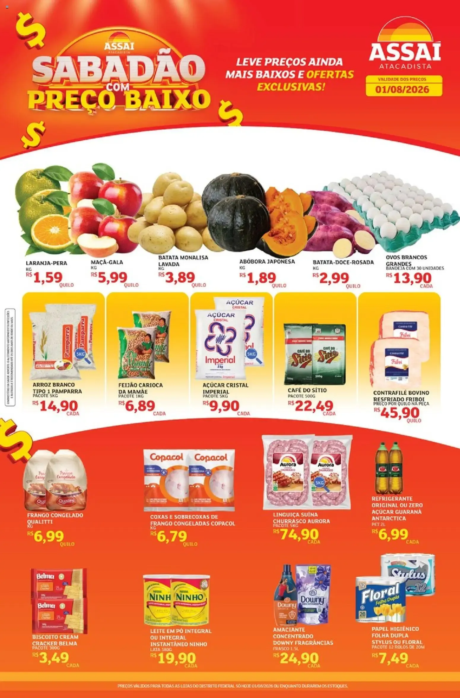 Encarte de Assaí Atacadista ofertas - DF de 01/08/2026 | Promoções Online 1 de agosto até 1 de agosto 2026 - Pagina 1