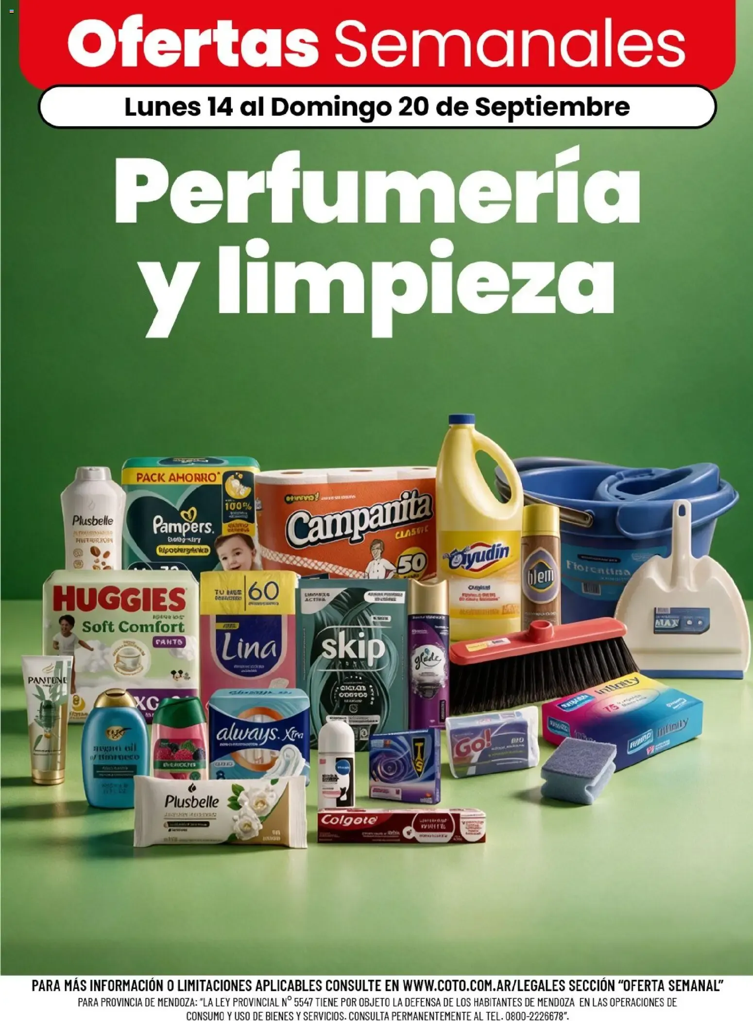 Ofertas de Ofertas Semanales: Perfumería y limpieza 14 de septiembre al 20 de septiembre 2026 - Página 1 del catálogo