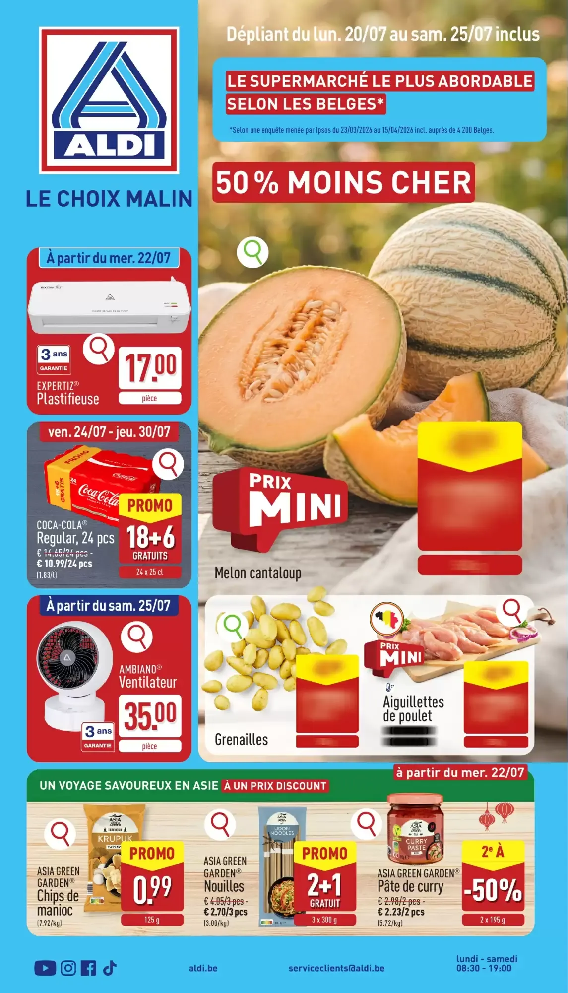 ALDI Dépliant 20/07 - 25/07 van 20 juli tot 25 juli 2026 - folder pagina 1