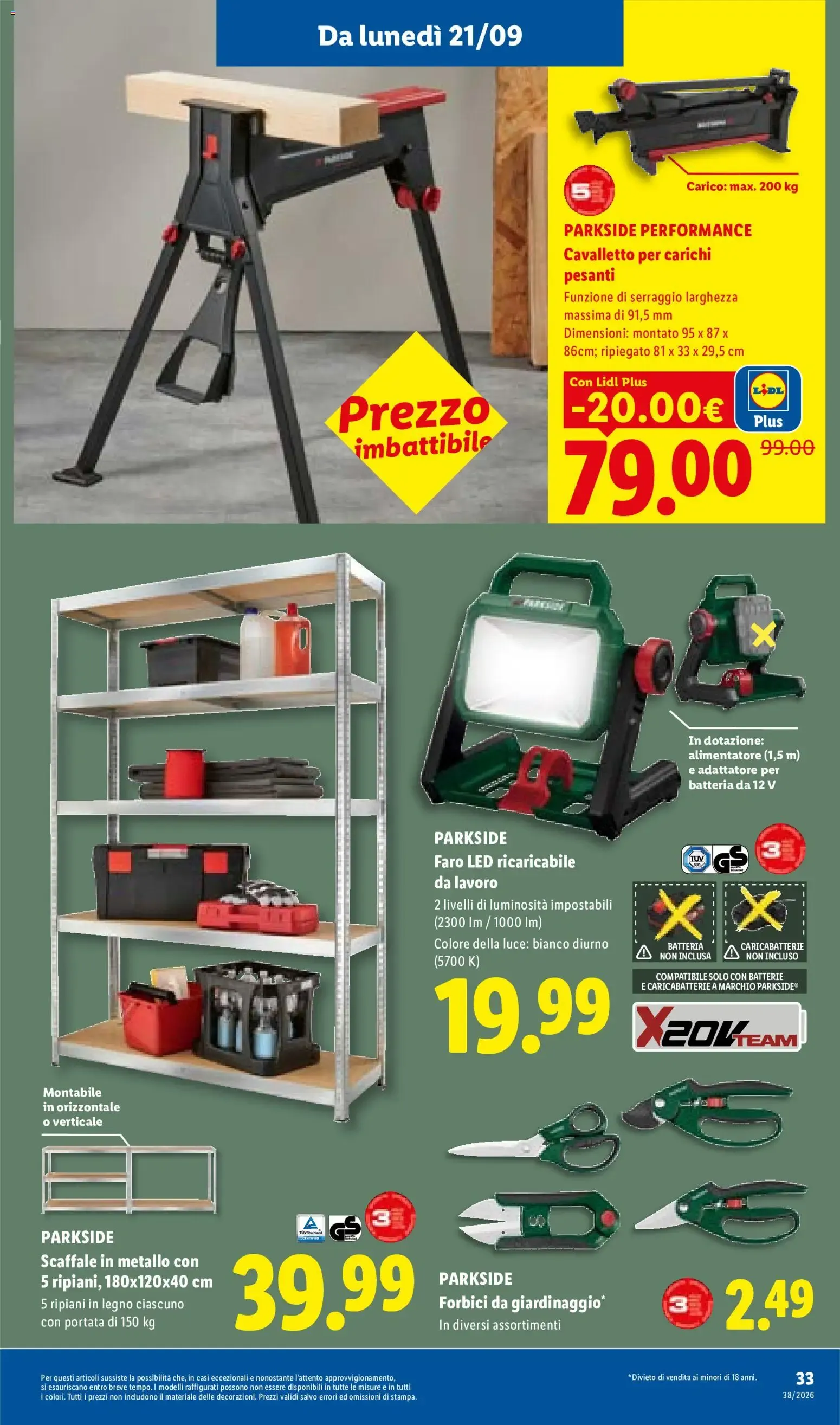 Lidl XXL Grande formato, grande convenienza y Mega Offerte da 17 settembre a 23 settembre di 2026 - Pagina del volantino 39