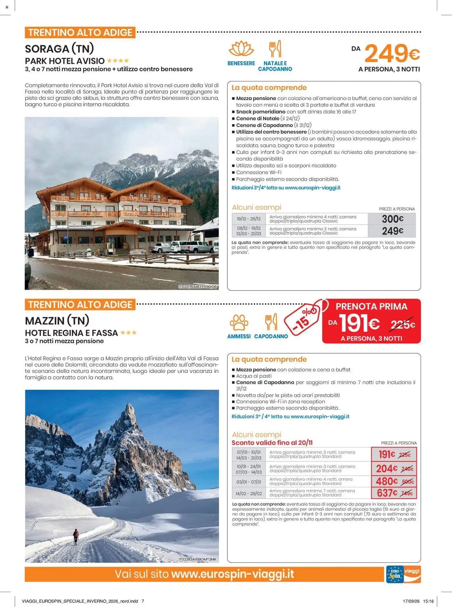 Euro Spin Viaggi: Speciale Inverno da 17 settembre a 31 dicembre di 2026 - Pagina del volantino 7