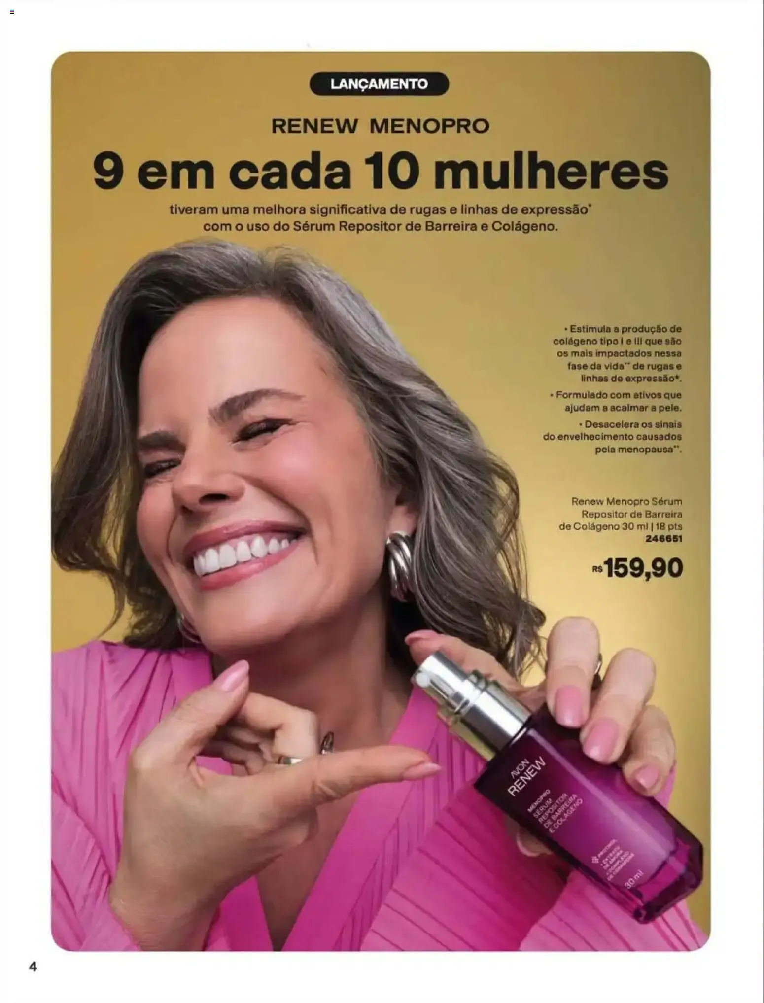 Encarte de Revista Avon - Chegou Renew Menopro - Ciclo 16/2026 12 de outubro até 2 de novembro 2026 - Pagina 4