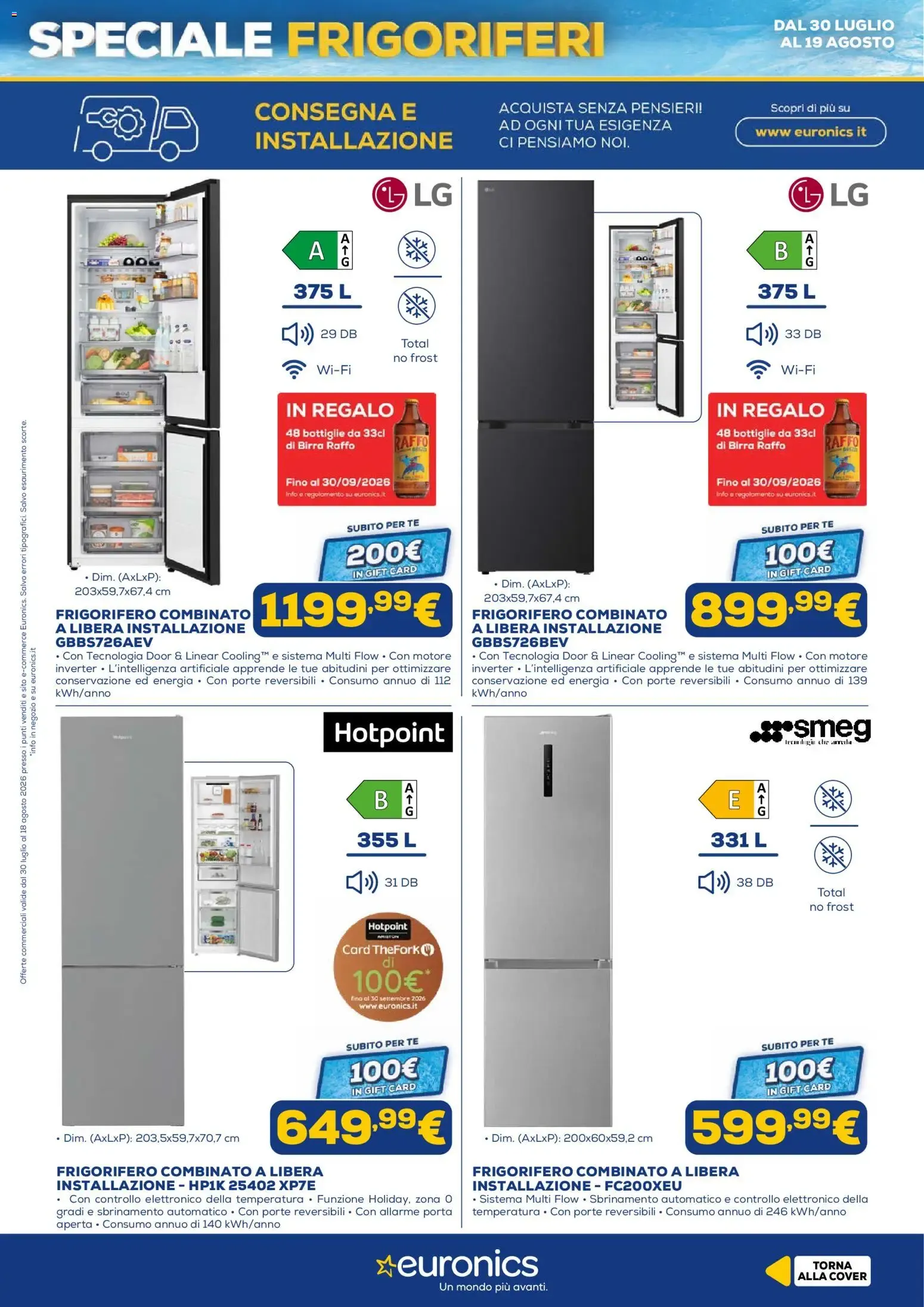 Euronics Speciale Frigoriferi da 30 luglio a 18 agosto di 2026 - Pagina del volantino 6