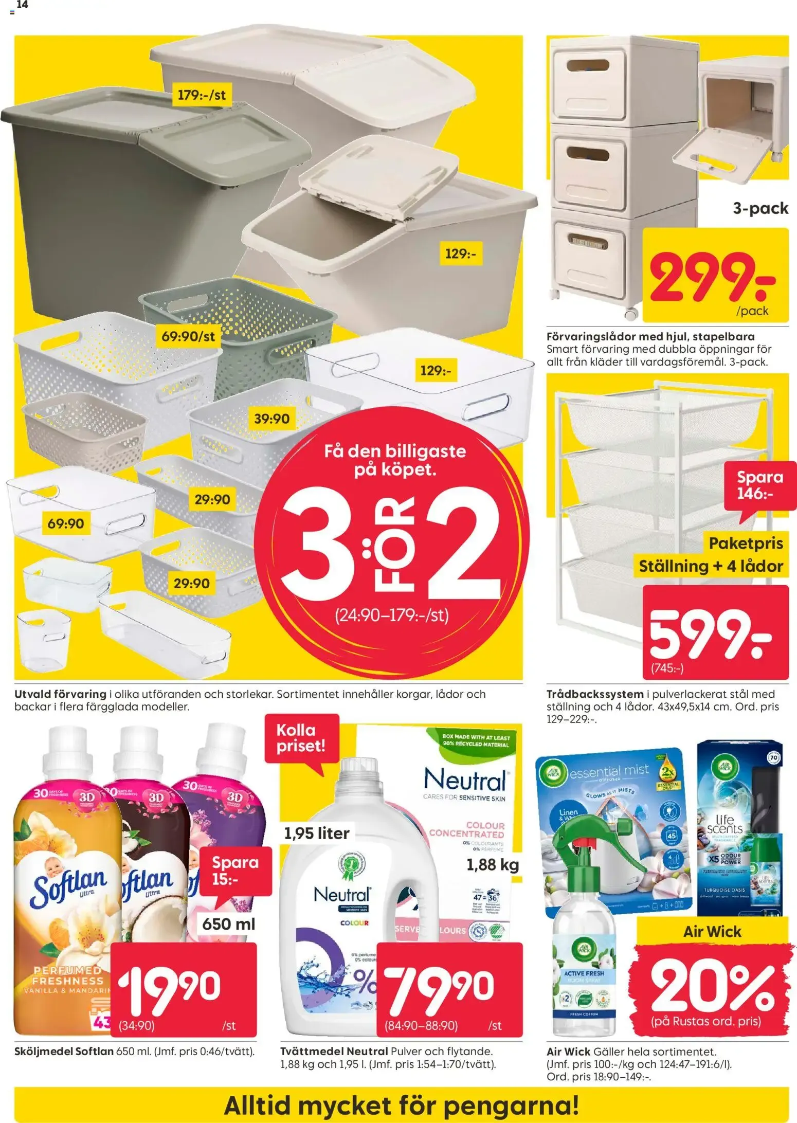Rusta erbjudanden från 03/08/2026 - 09/08/2026 > Reklamblad nuvarande rabatter från 3 augusti till 9 augusti 2026 - Reklamblad sidor 14