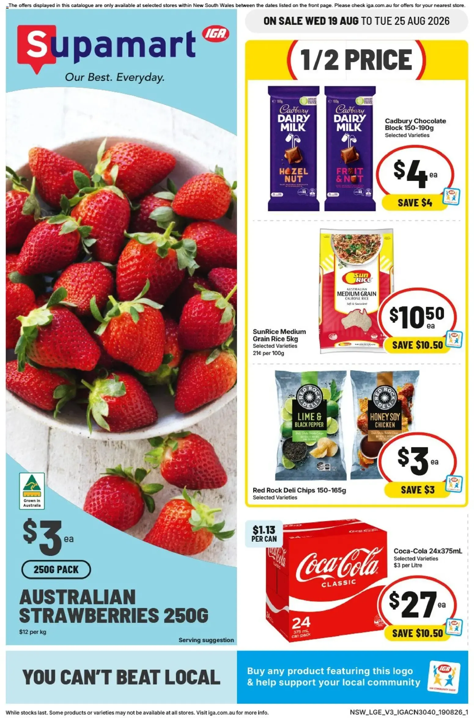Supamart IGA Catalogue - Catalogue valid from 19 August to 25 August 2026 - page 1
