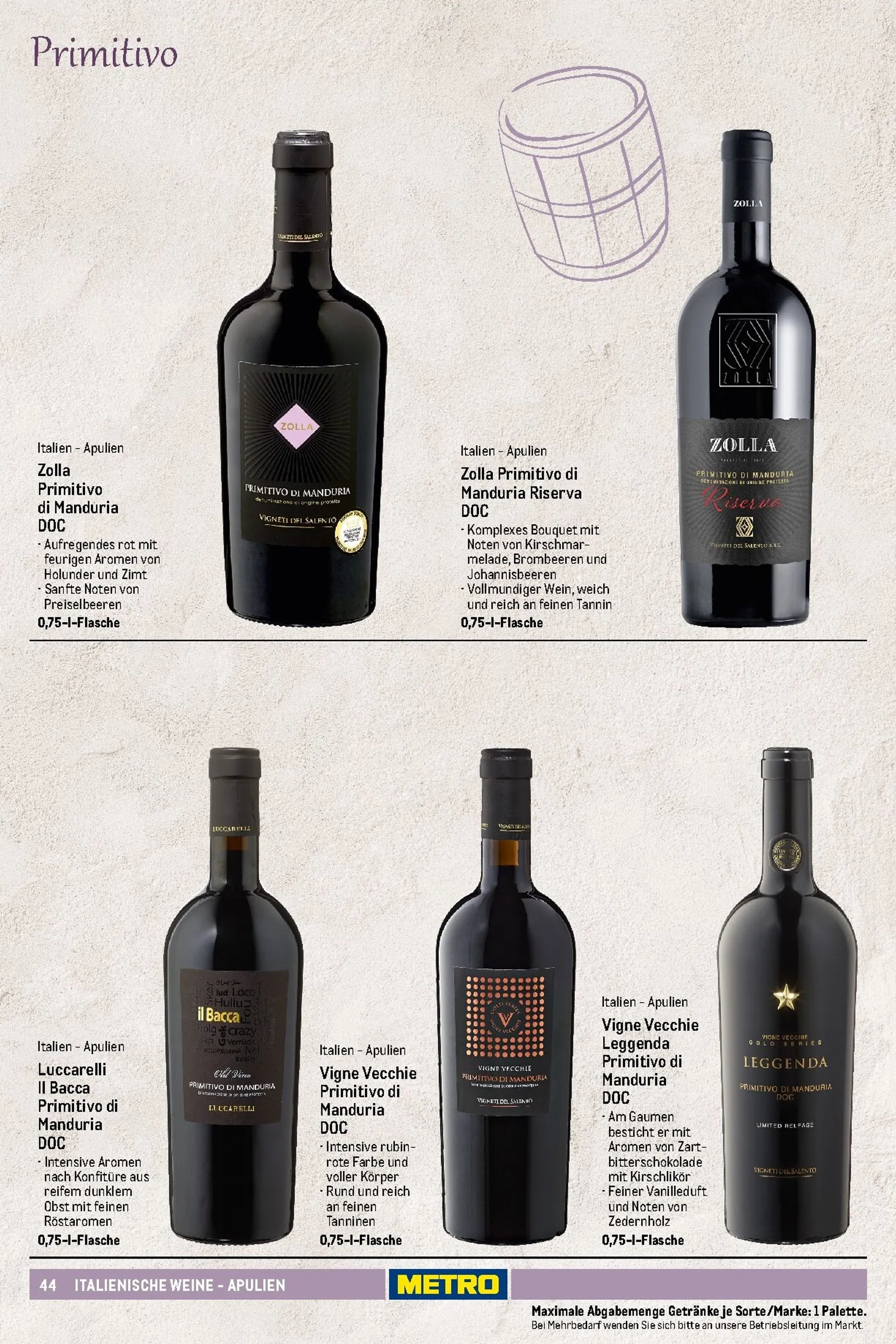 Sortimentskatalog Wein und Sekt für die perfekte Weinkarte von 1. November bis 30. September 2026 - Prospekt seite 45