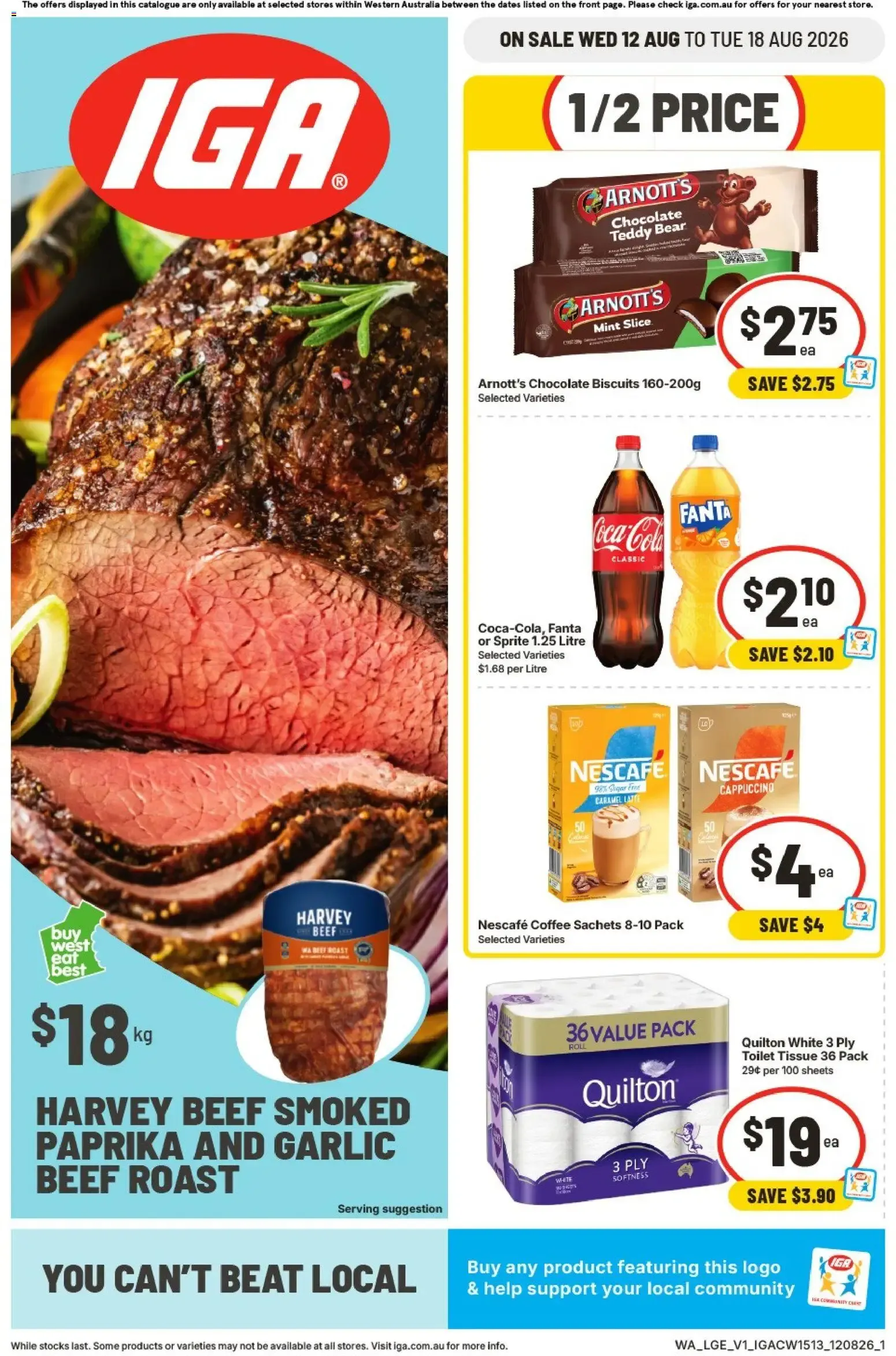 IGA catalogue valid from 12/08/2026 > Online Australia - Catalogue valid from 12 August to 18 August 2026 - page 1