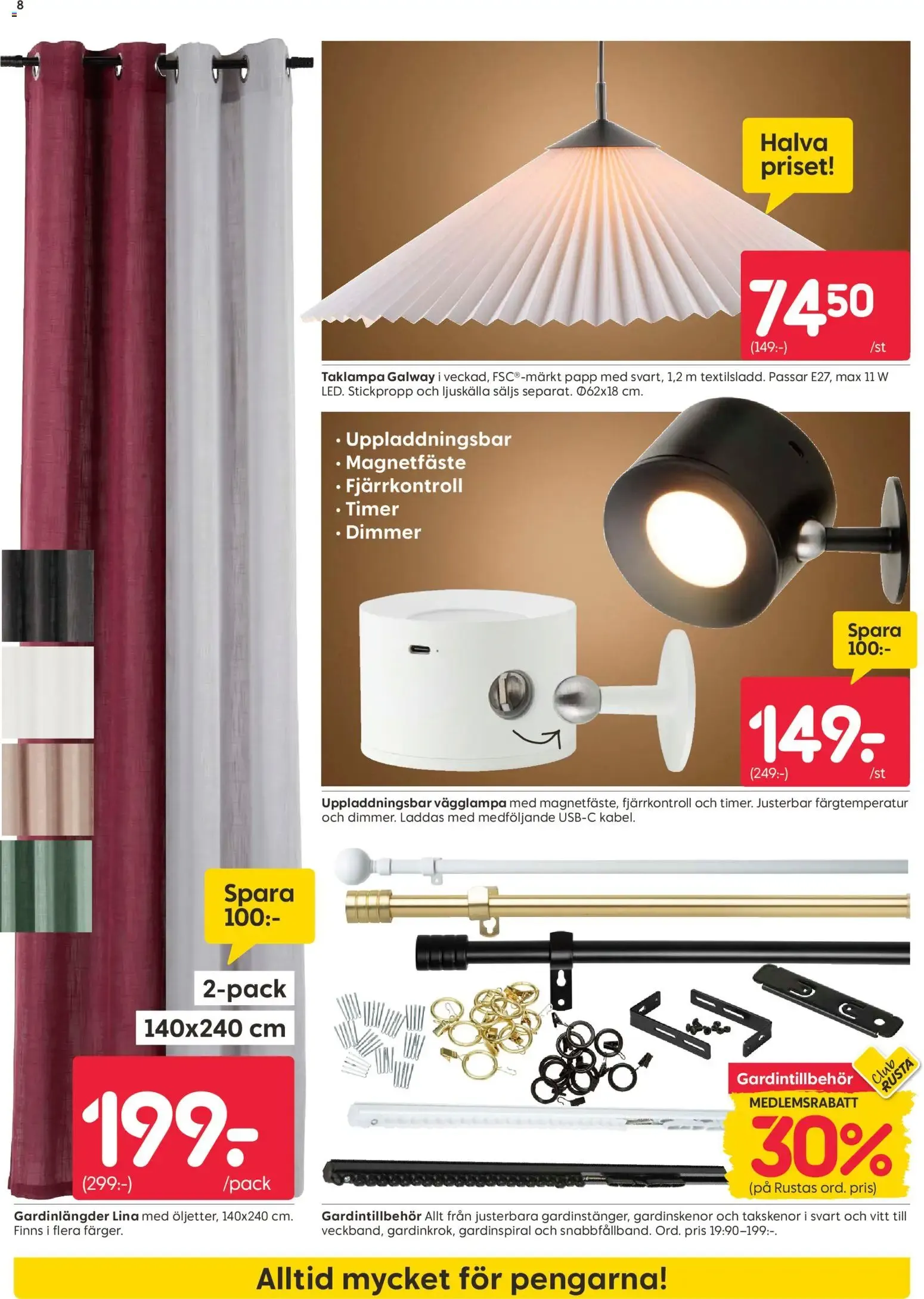 Rusta erbjudanden från 07/09/2026 - 13/09/2026 > Reklamblad nuvarande rabatter från 7 september till 13 september 2026 - Reklamblad sidor 8
