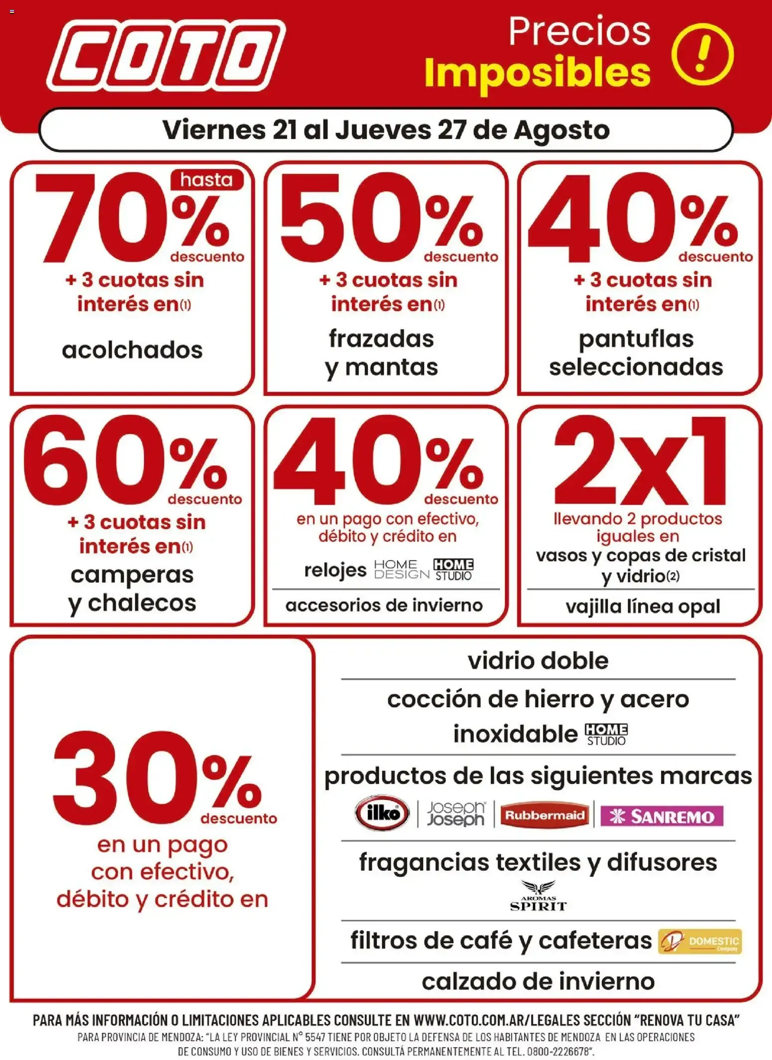 Ofertas de Coto - Precios Imposibles 21 de agosto al 27 de agosto 2026 - Página 1 del catálogo