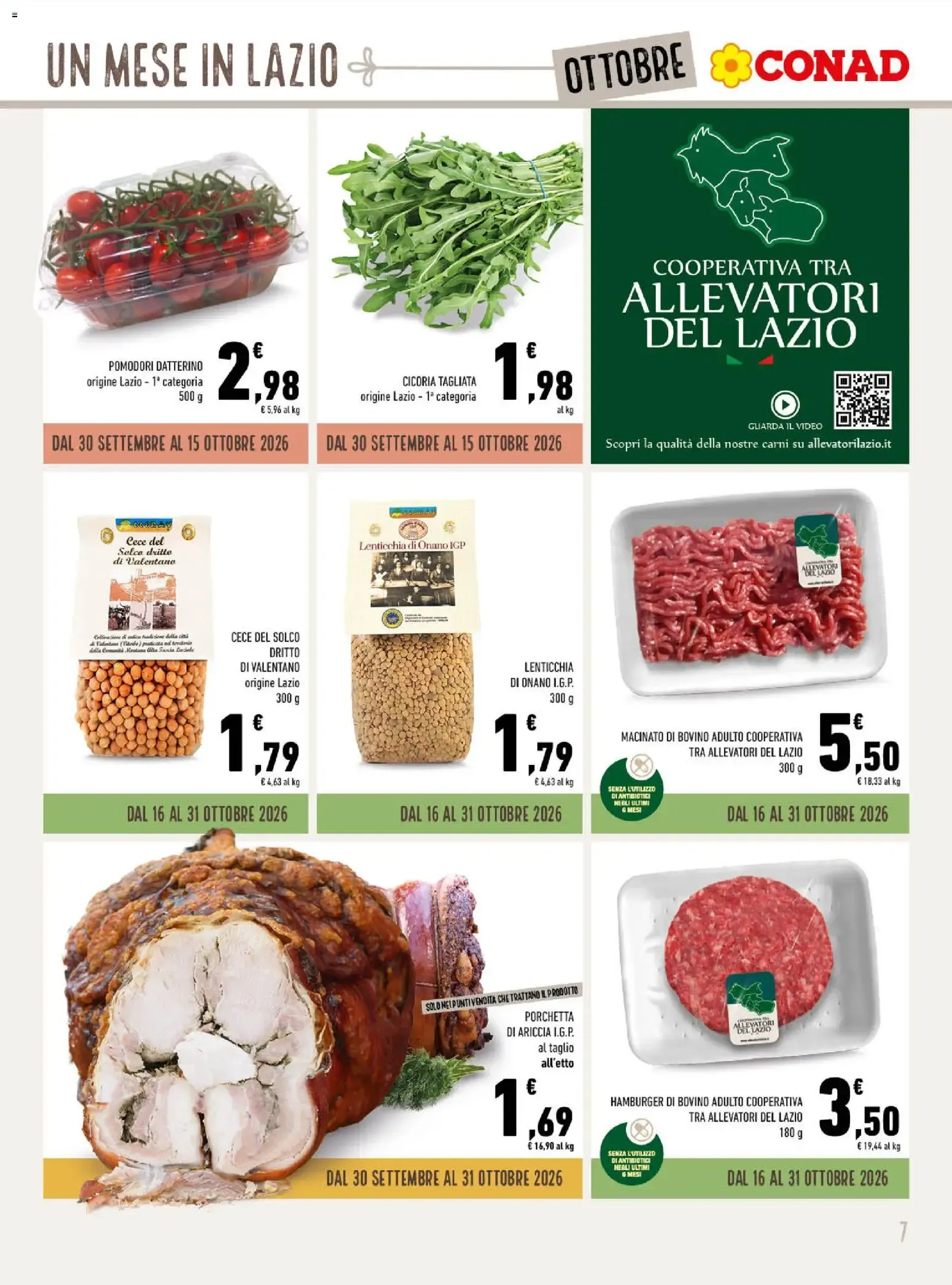 Gli Speciali Conad: Un Mese in Lazio a Tavola da 30 settembre a 31 ottobre di 2026 - Pagina del volantino 7