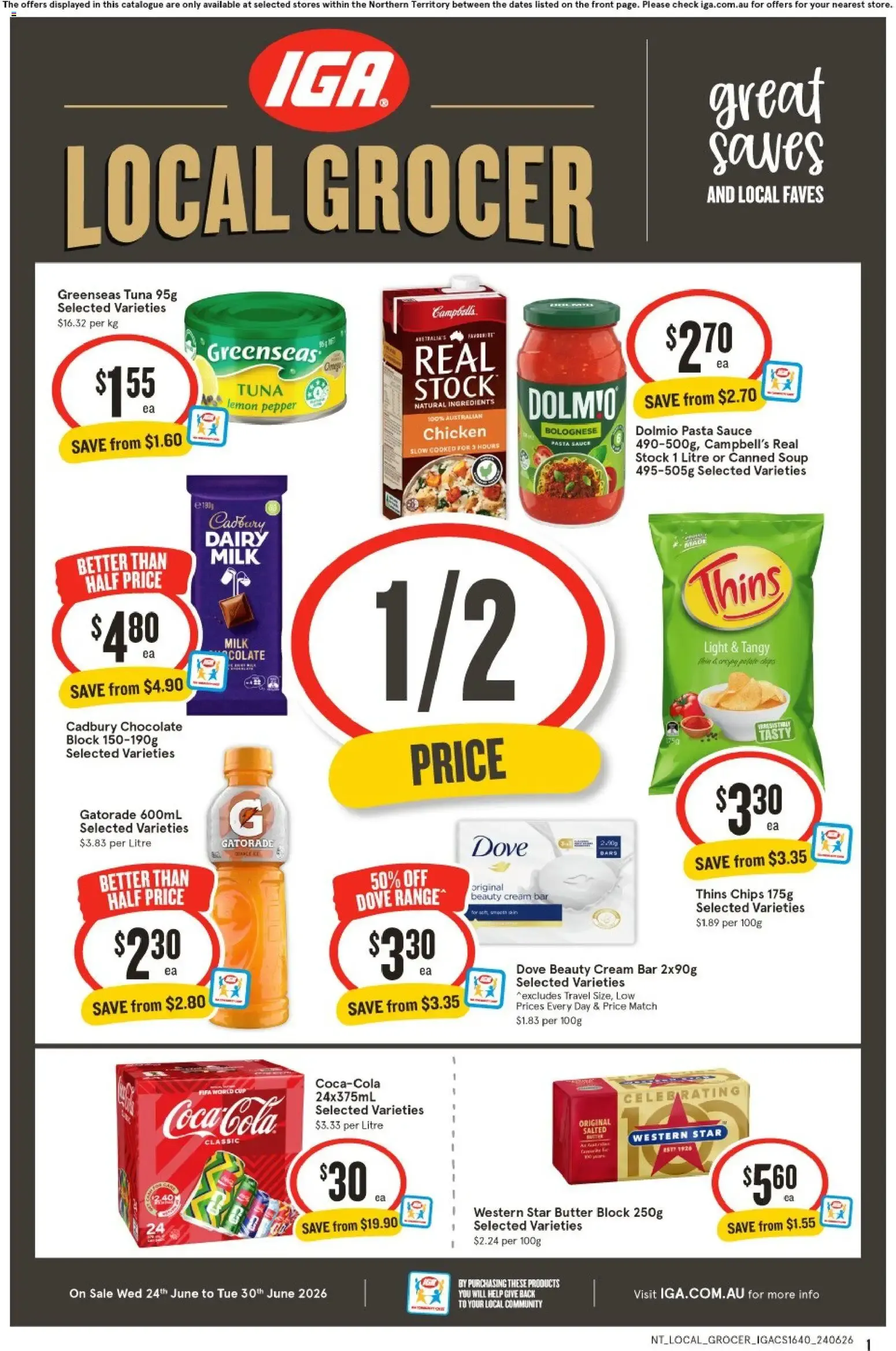 IGA Local Grocer: Great Saves and Local Faves - Catalogue valid from 24 June to 30 June 2026 - page 1