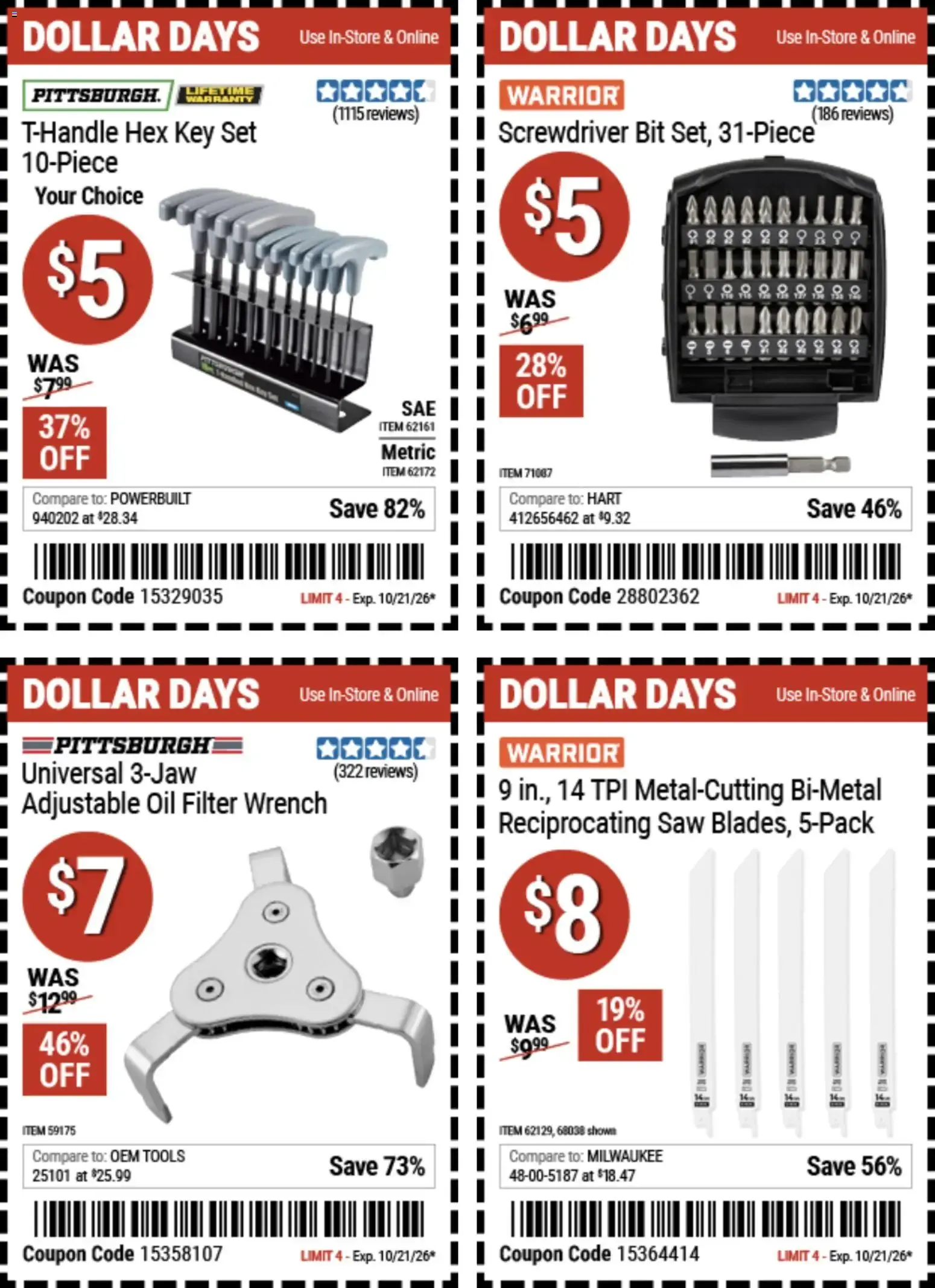 Weekly ad Harbor Freight Dollar Days (10/08 - 10/21 2026) - Flyer from October 8 to October 21 2026 - Page 2