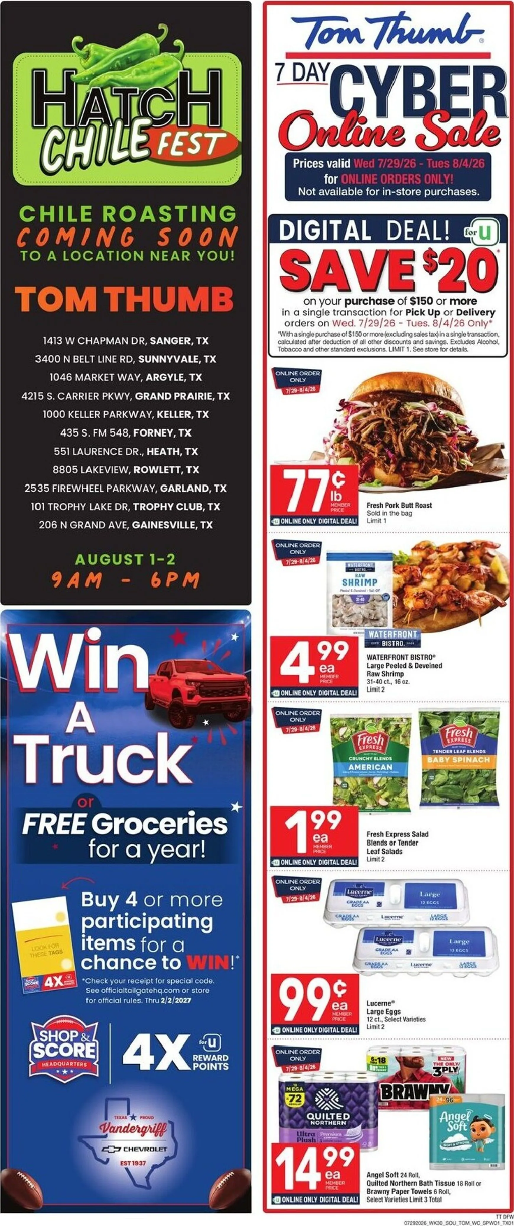 Tom Thumb 7 Day Cyber Online Sale