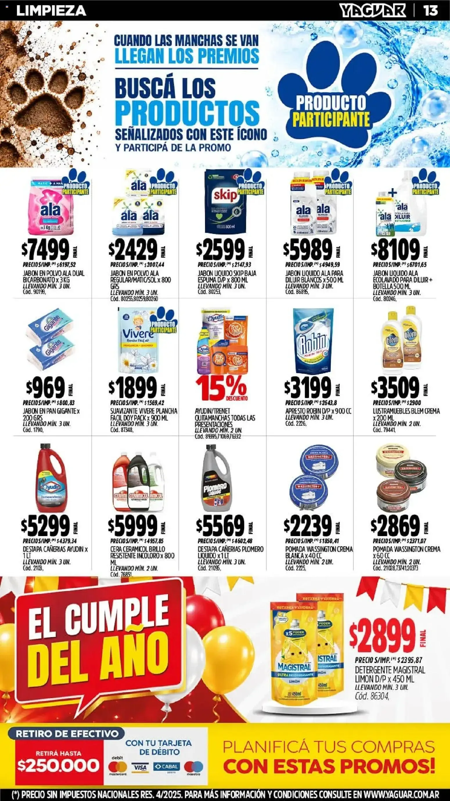 Ofertas de Mayorista Yaguar - El Cumple del Año 38 19 de octubre al 24 de octubre 2026 - Página 15 del catálogo