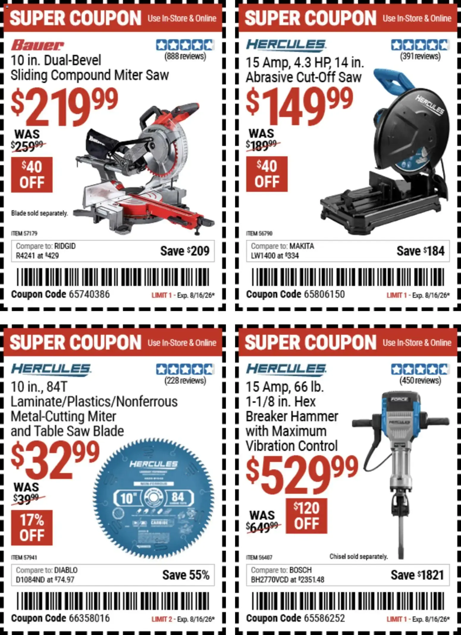 Weekly ad Harbor Freight Weekly Ad (08/03 - 08/16 2026) - Flyer from August 3 to August 16 2026 - Page 8