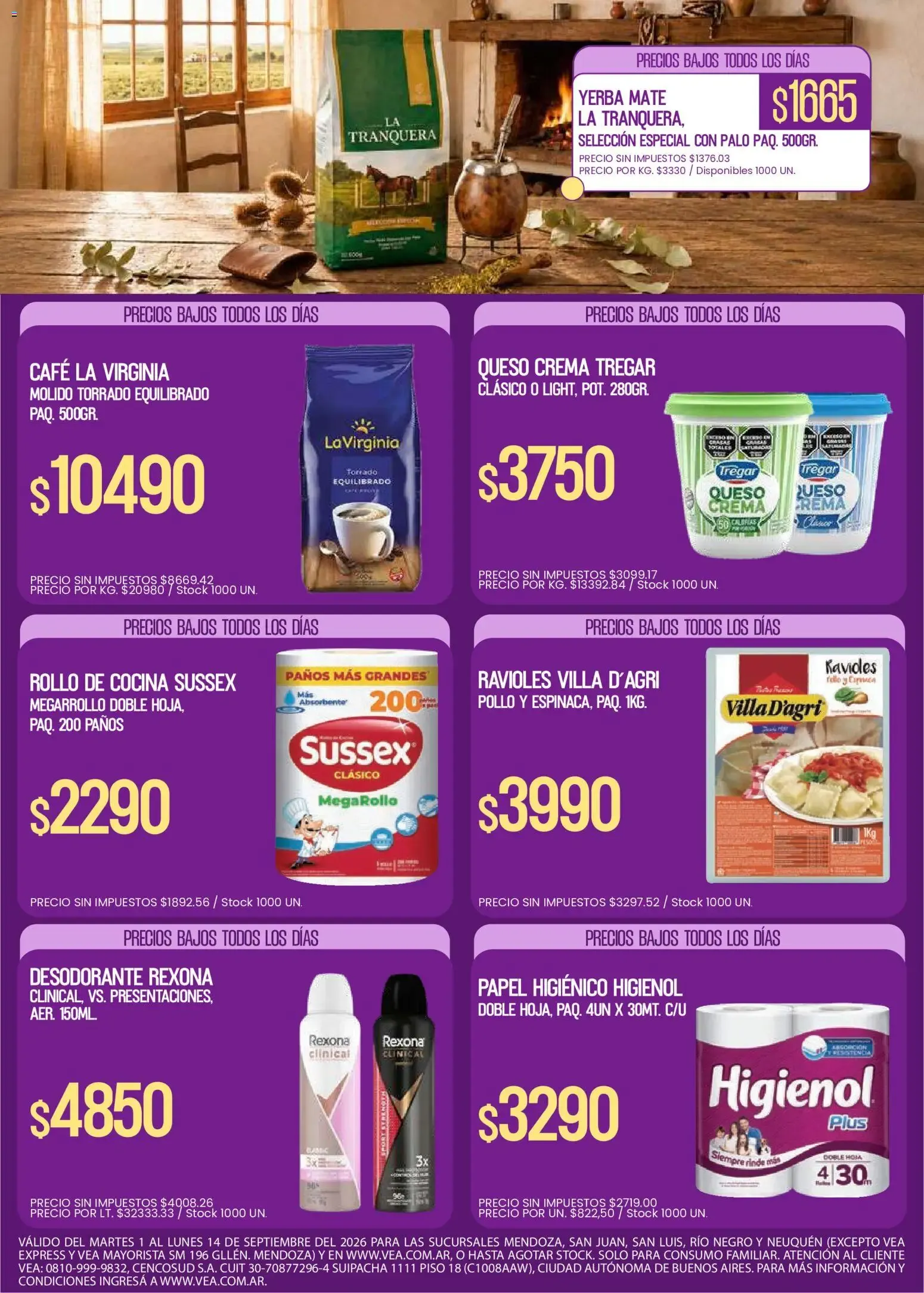 Ofertas de Vea - Folleto precios bajos Cuyo y Patagonia del 01/09/2026 - 14/09/2026 1 de septiembre al 14 de septiembre 2026 - Página 2 del catálogo