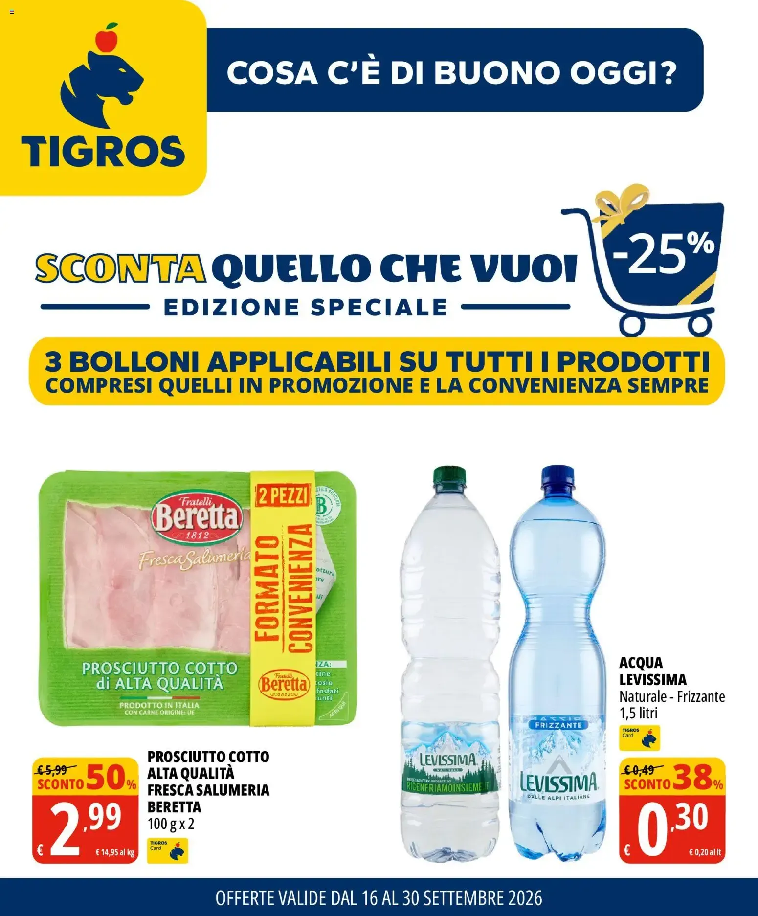 SCONTA QUELLO CHE VUOI EDIZIONE SPECIALE da 16 settembre a 30 settembre di 2026 - Pagina del volantino 1