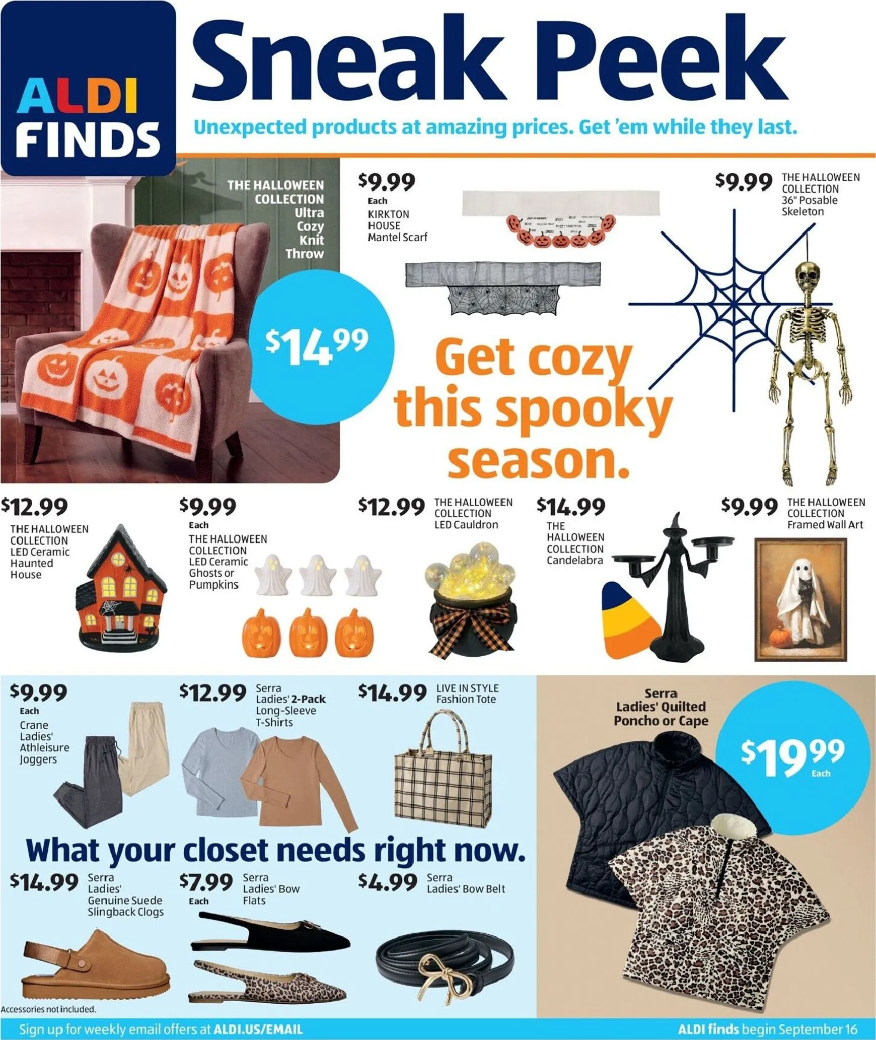 Weekly ad ALDI - Sneak Peek flyer for next week from Wednesday 09/16/2026 to Tuesday 09/22/2026 from September 16 to September 22 2026 - Page 1