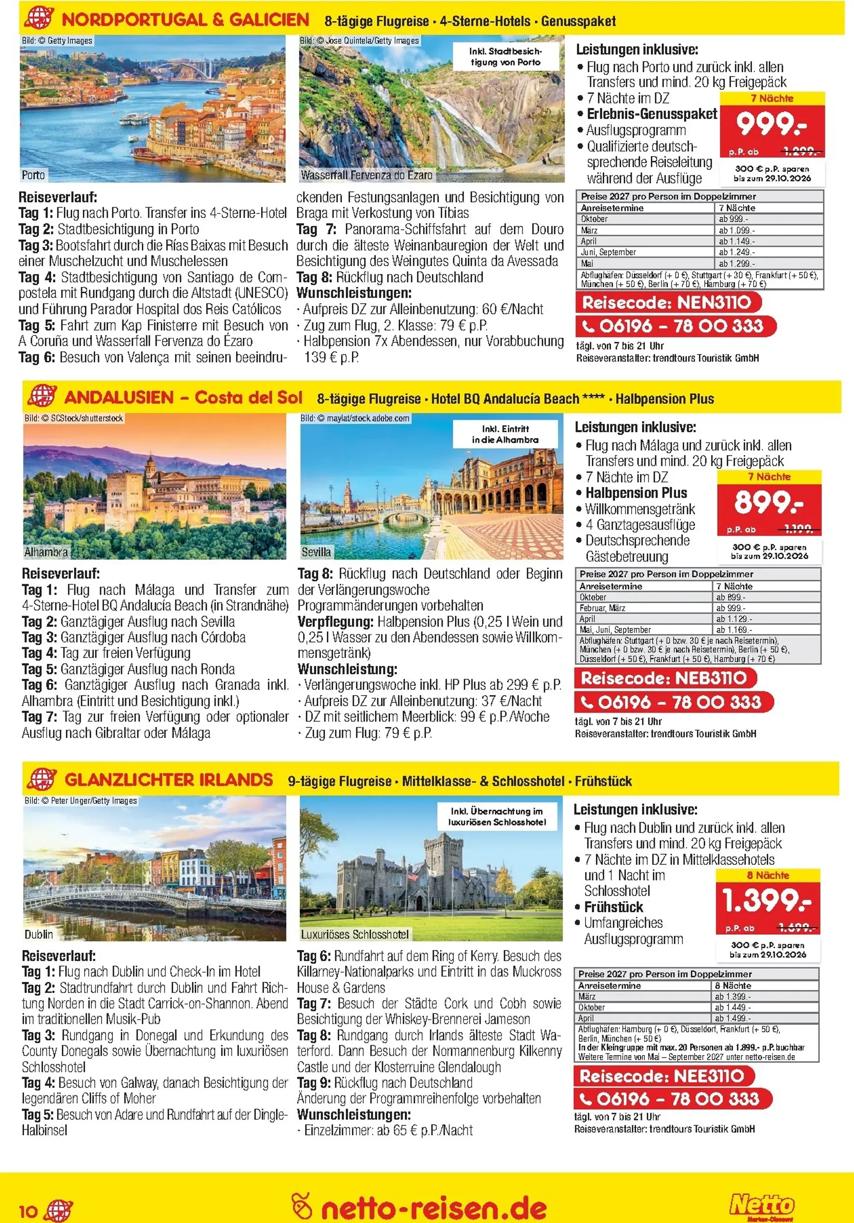 Netto Marken Discount - Reisen Prospekt – von Donnerstag 01.10.2026 bis Samstag 31.10.2026 von 1. Oktober bis 31. Oktober 2026 - Prospekt seite 10