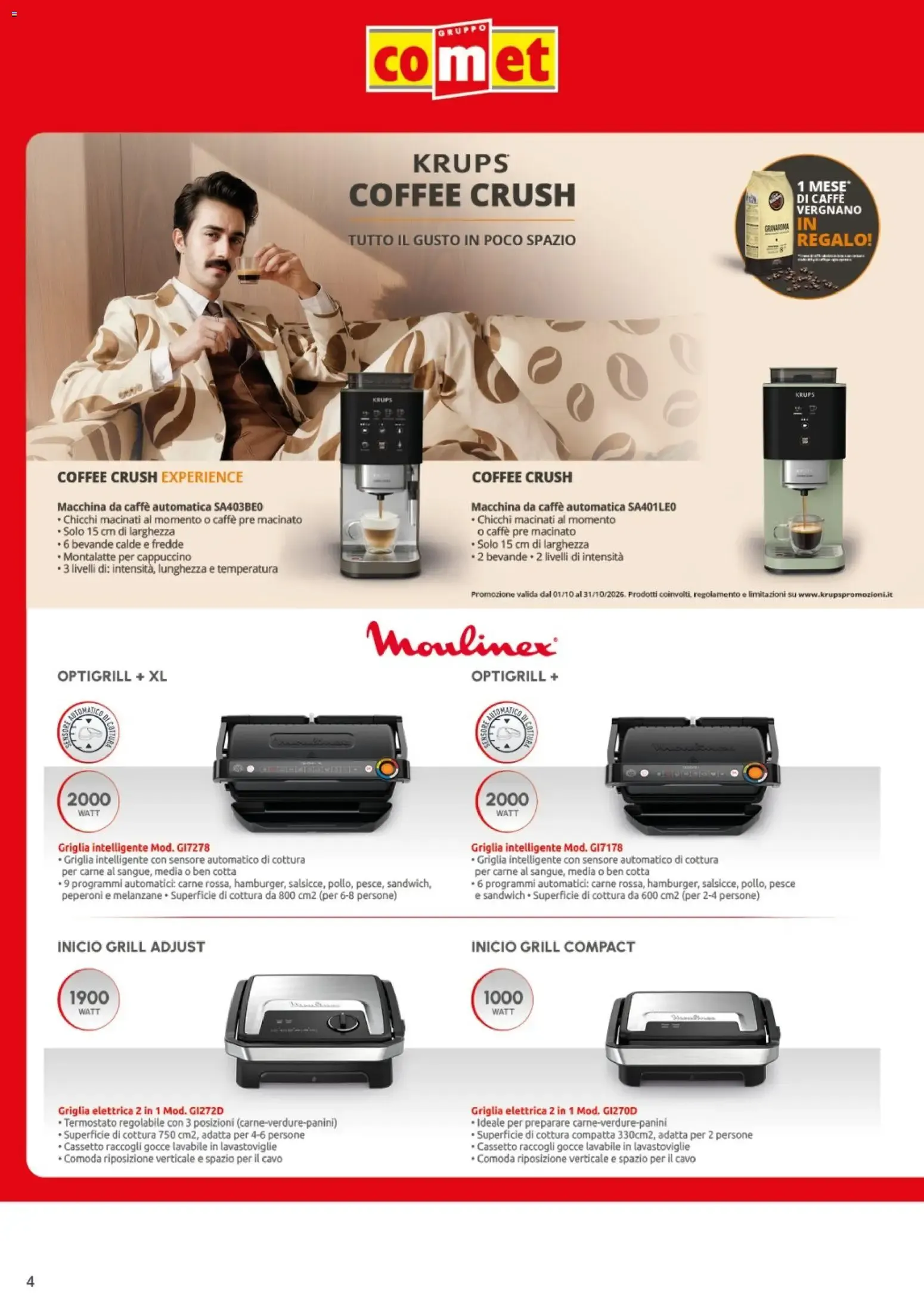 Nuovo Comet volantino Moulinex Krups dal 13/10/2026 > offerte anteprima 🛍️ da 13 ottobre a 1 novembre di 2026 - Pagina del volantino 4