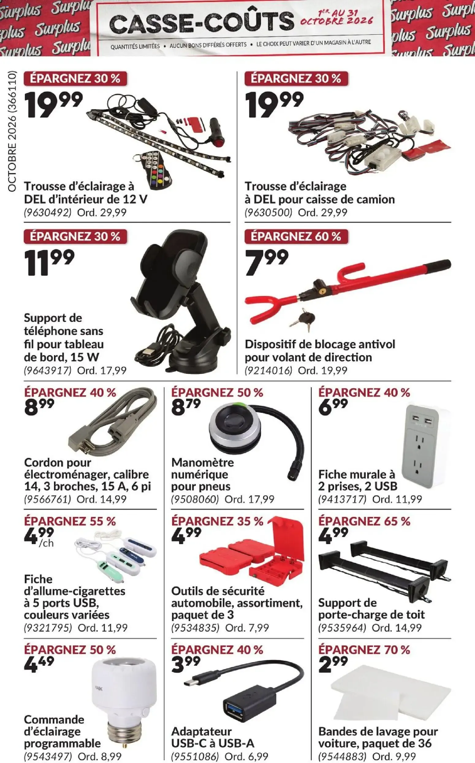 Princess Auto circulaire - Casse-Coûts from Oct 1, 2026 > weekly specials & deals from October 1 to October 31 2026 - flyer page 20