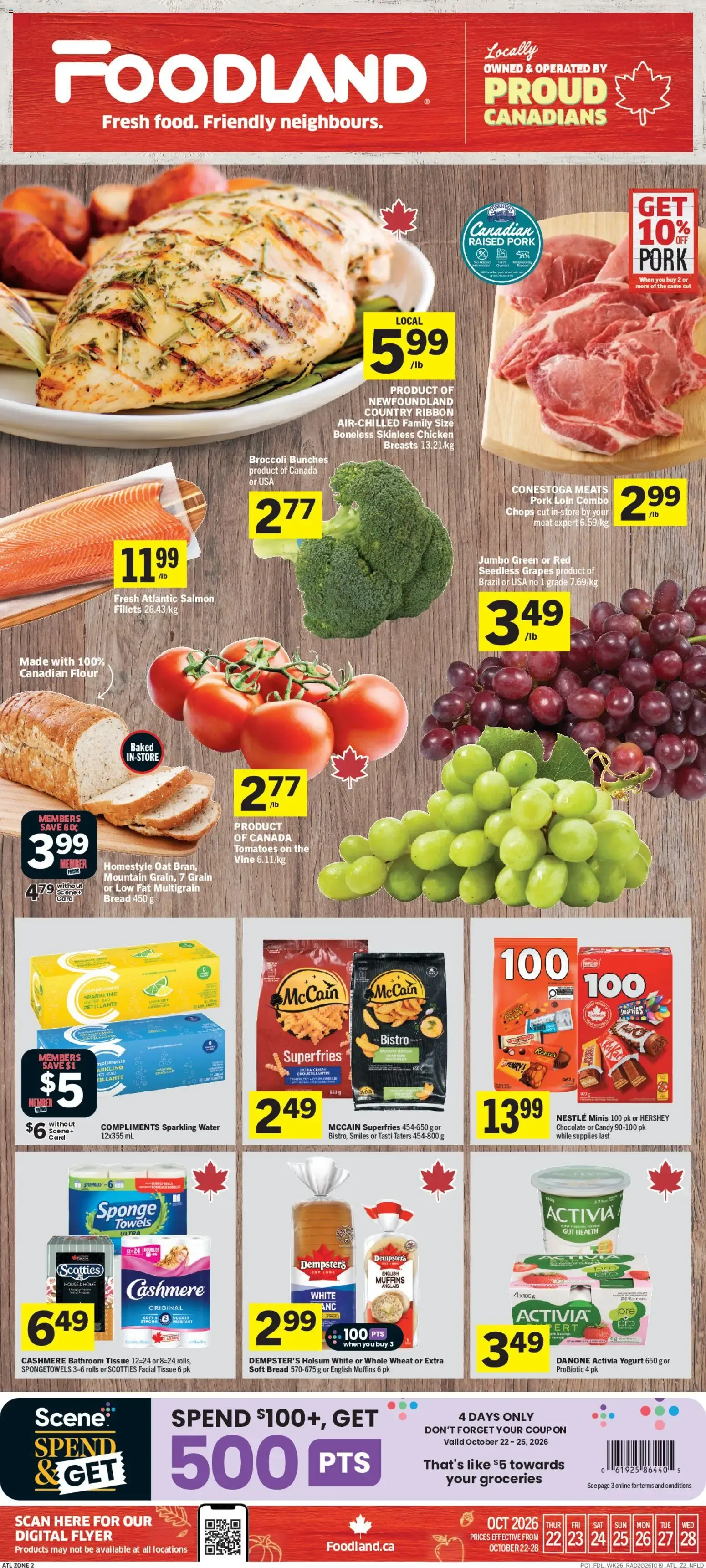 Foodland weekly flyer / circulaire from Oct 22, 2026 > weekly specials & deals from October 22 to October 28 2026 - flyer page 1