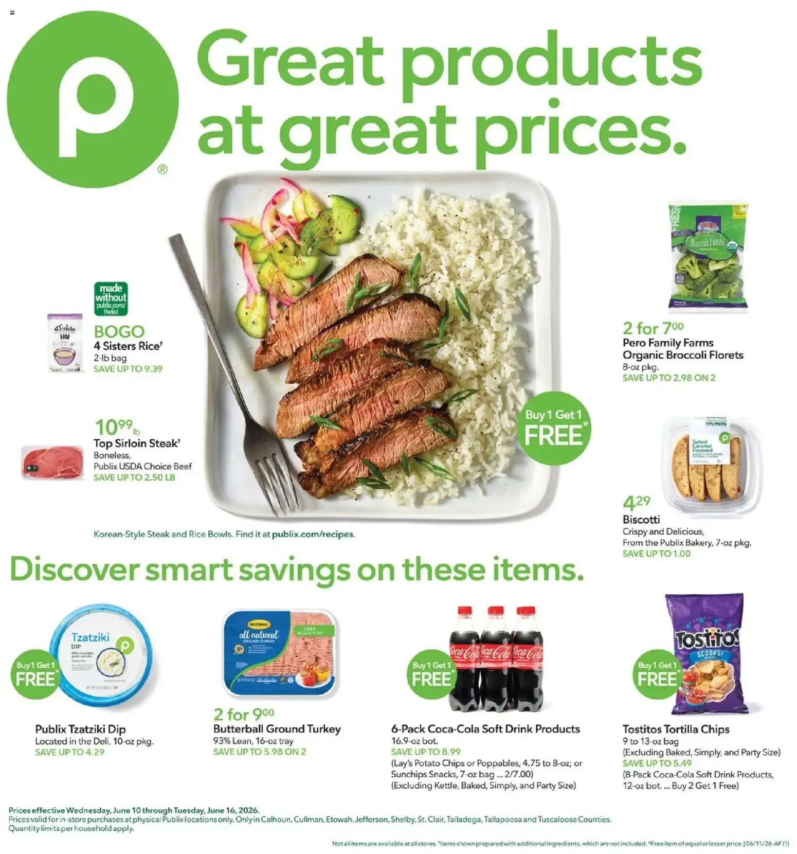 Weekly promotion Publix Weekly ad from (06/10/2026) - Ad this week, Flyer spanning from June 10 to June 16 2026 - Page 1 for Catalogue 365