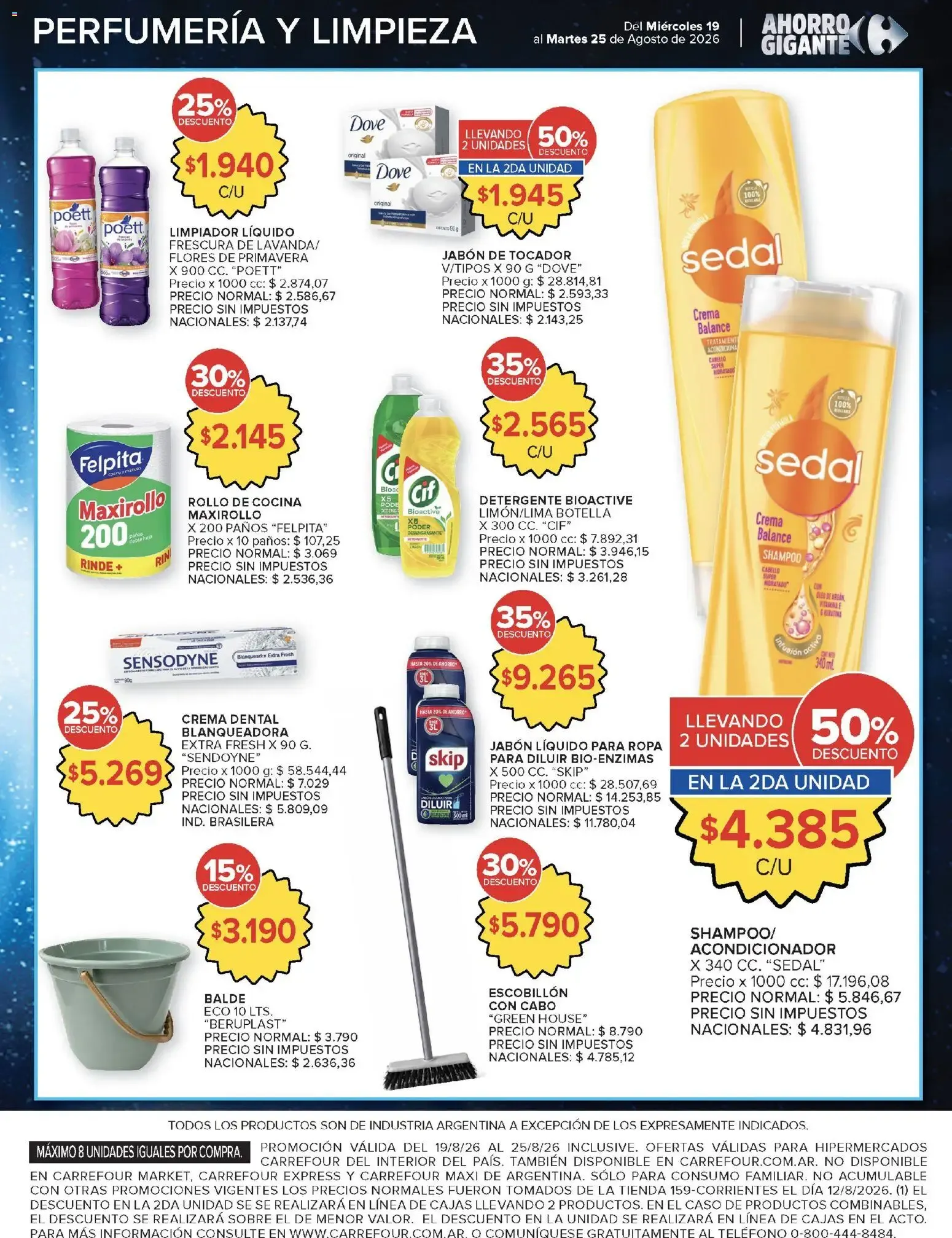 Ofertas de Carrefour Ahorro Gigante: Ofertas Hiper y Market 19 de agosto al 25 de agosto 2026 - Página 15 del catálogo