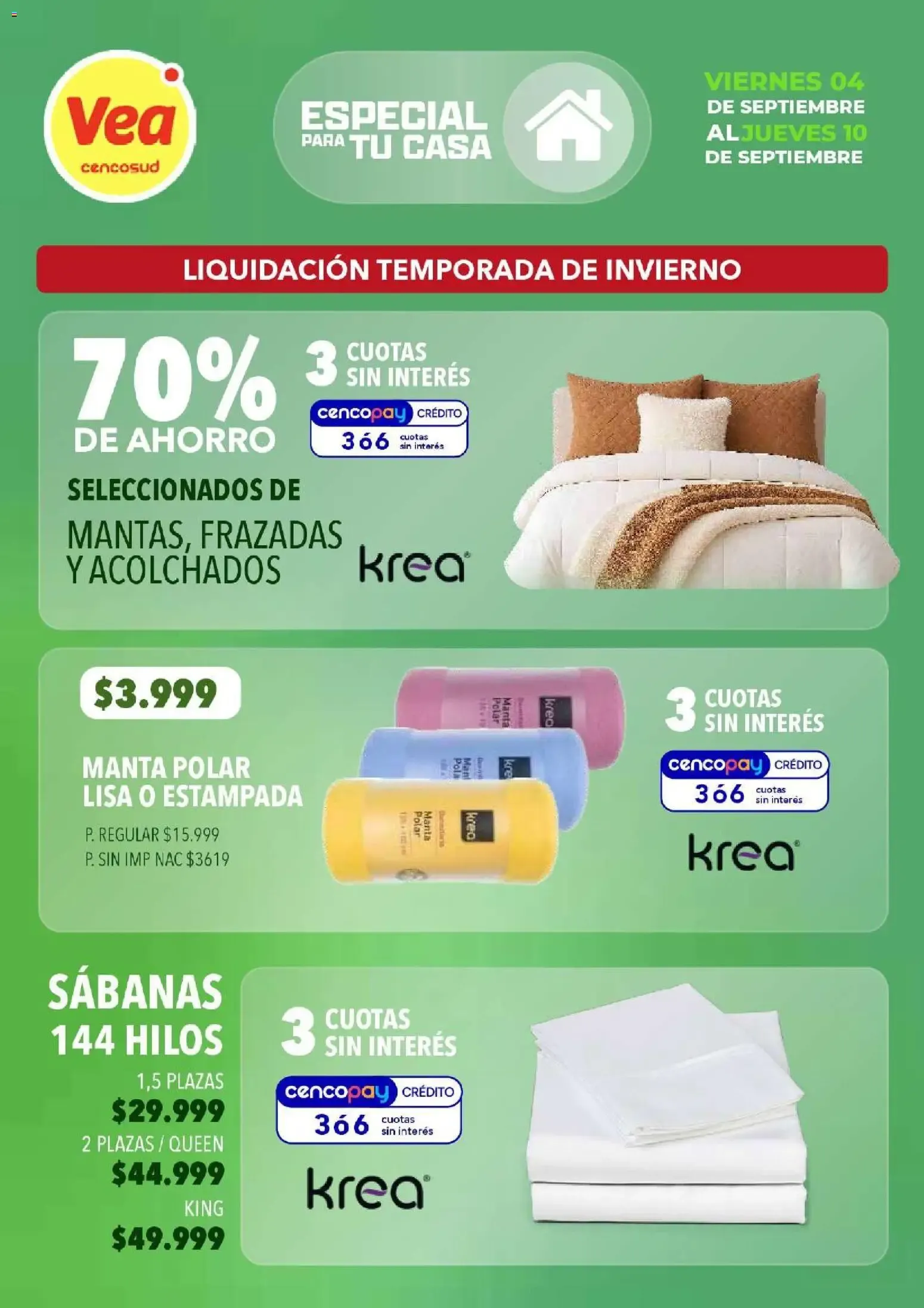 Ofertas de Vea - Especial para tu casa del 04/09/2026 - 09/09/2026 4 de septiembre al 9 de septiembre 2026 - Página 7 del catálogo