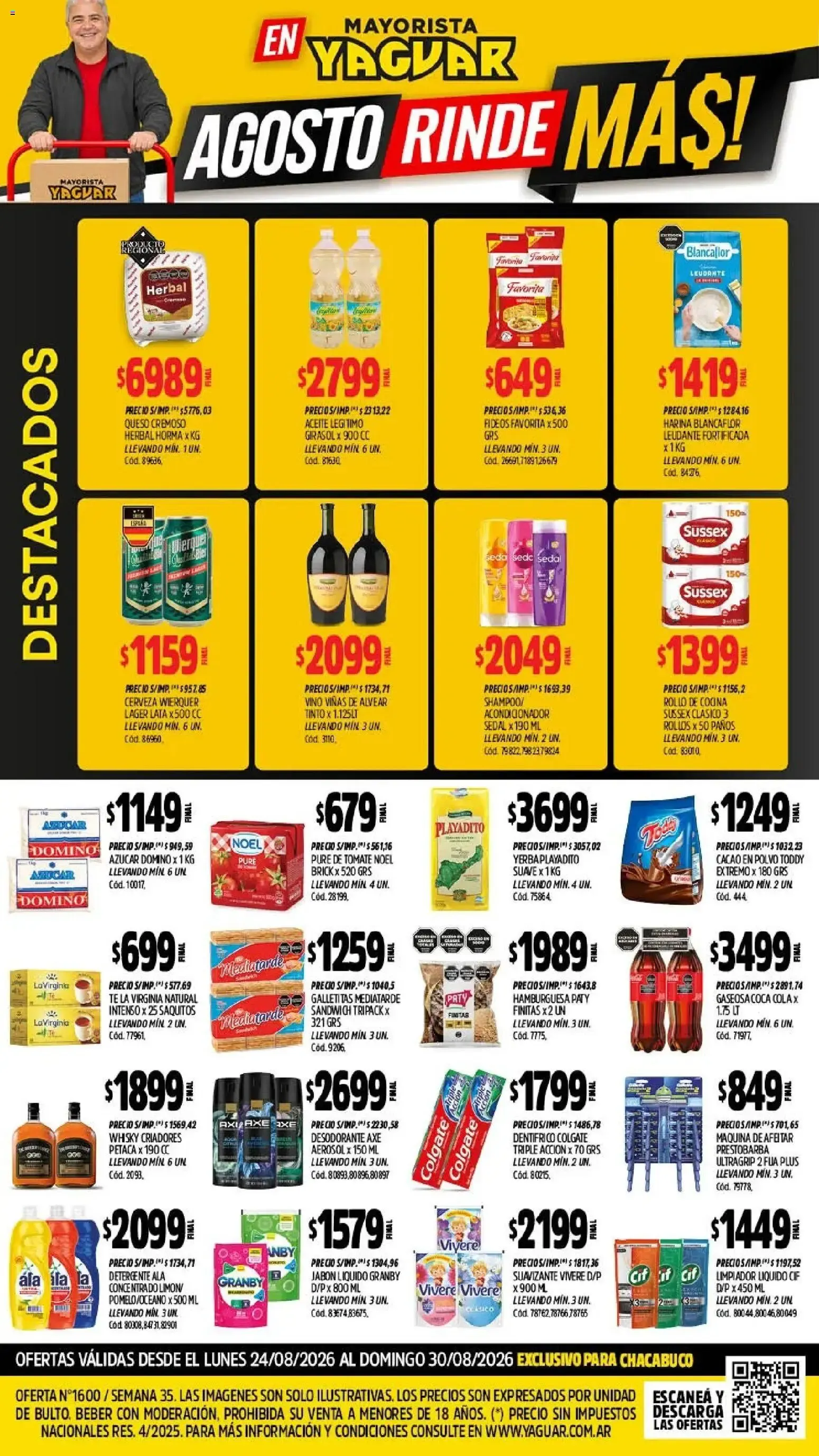 Ofertas de AGOSTO RINDE MÁS! 24 de agosto al 30 de agosto 2026 - Página 1 del catálogo