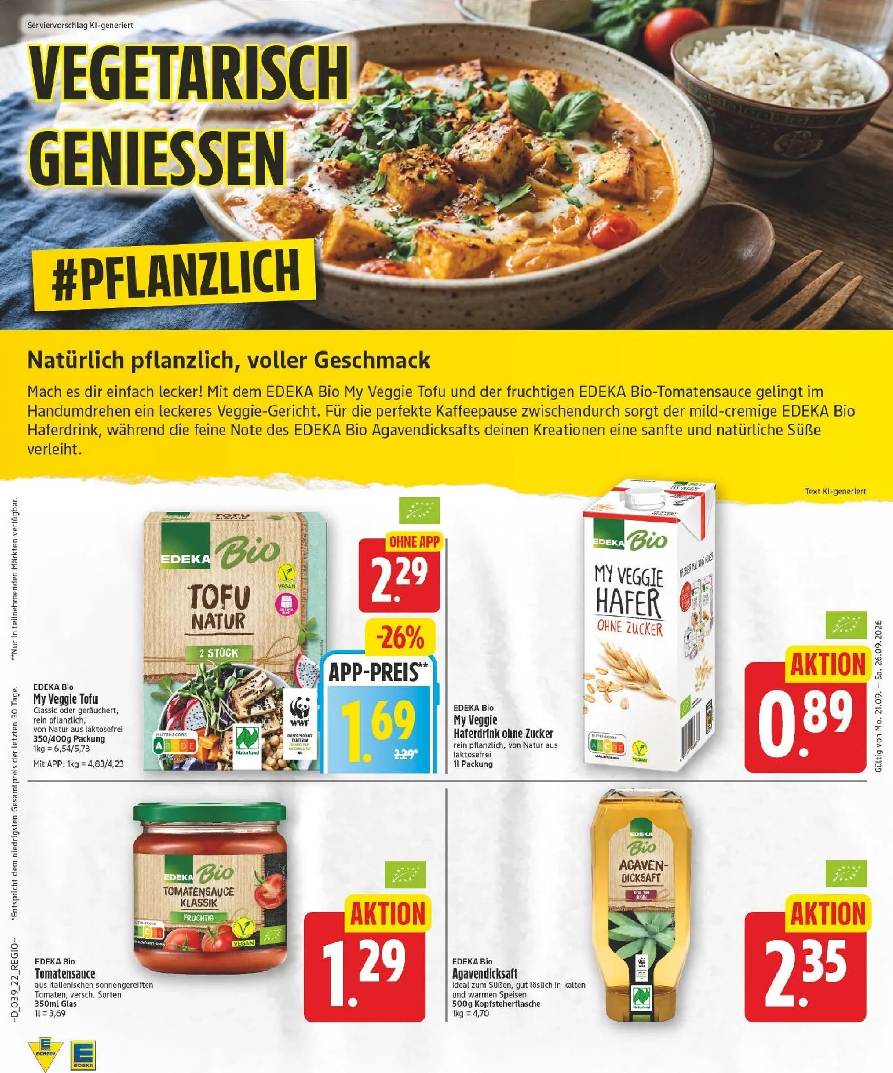 MIT DER EDEKA APP SPARST DU NOCH MEHR! von 21. September bis 26. September 2026 - Prospekt seite 22