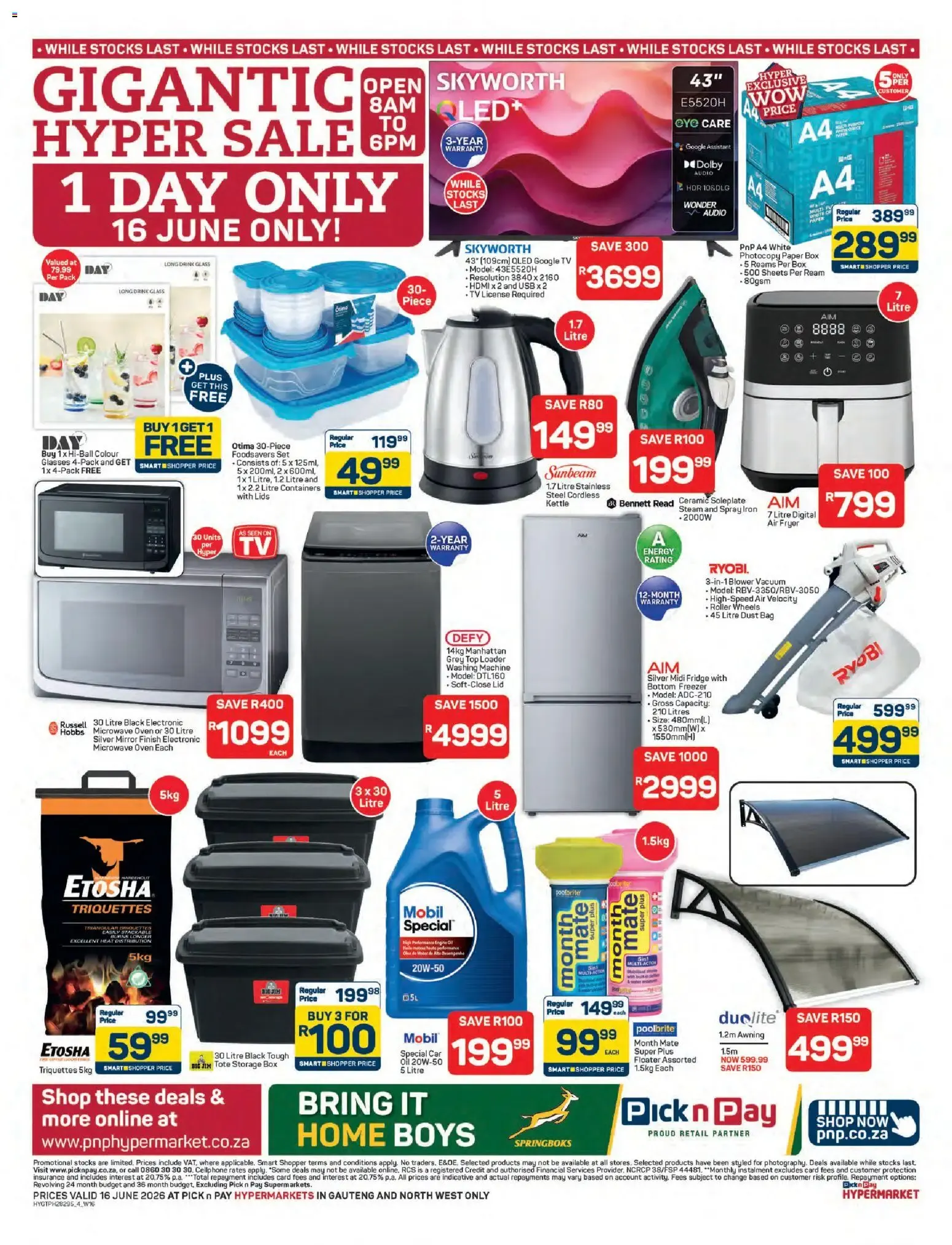 Pick n Pay Inland Provinces - Hypermarket Gigantic Sale Specials (16/06/2026 - 16/06/2026) Online from 16 June to 16 June 2026 - Catalogue Page 4