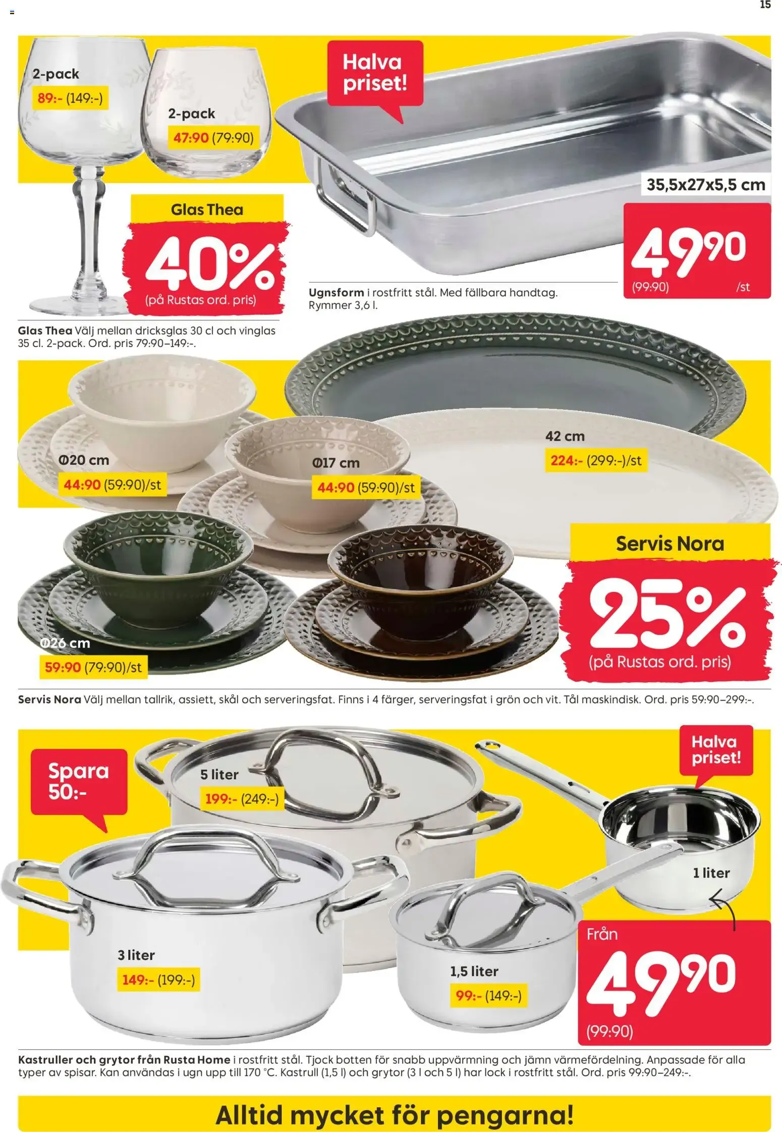 Rusta erbjudanden från 26/10/2026 - 01/11/2026 > Reklamblad nuvarande rabatter från 26 oktober till 1 november 2026 - Reklamblad sidor 15