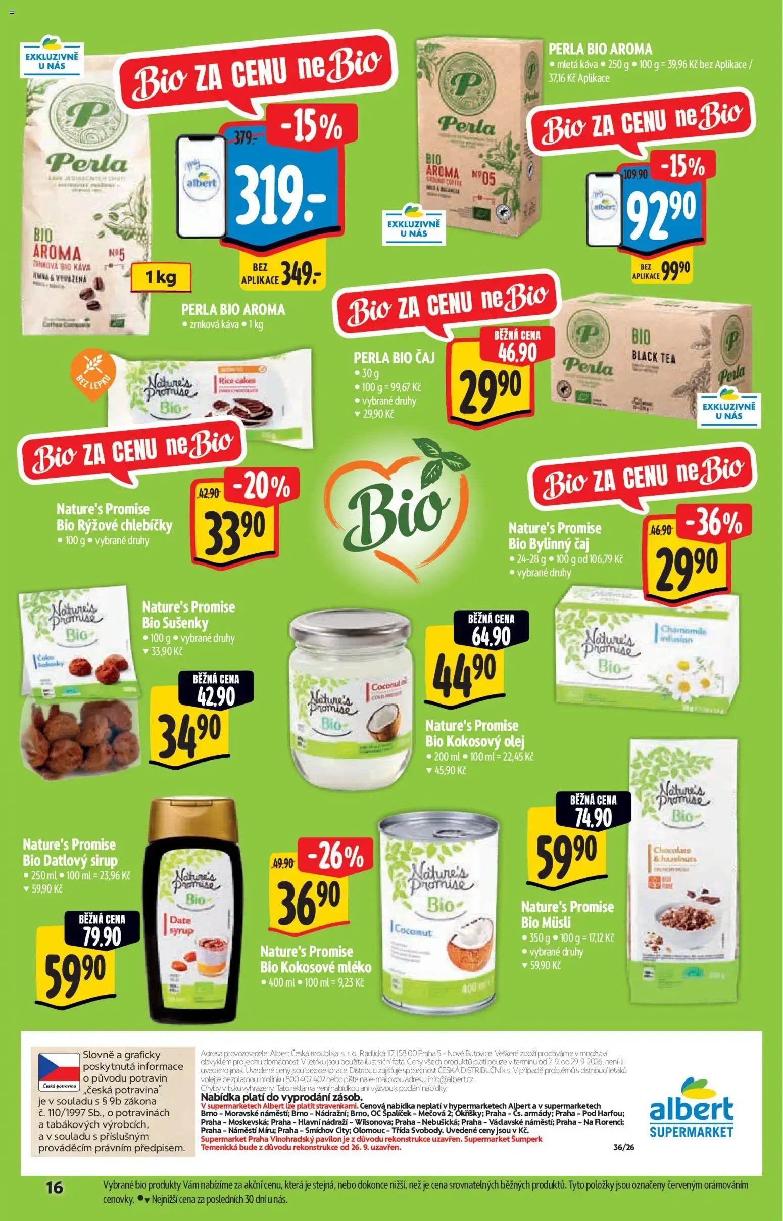 Albert katalog - Supermarket - Bio od 02.09.2026 - Akční leták - 2. září 29. září 2026 - Page 16