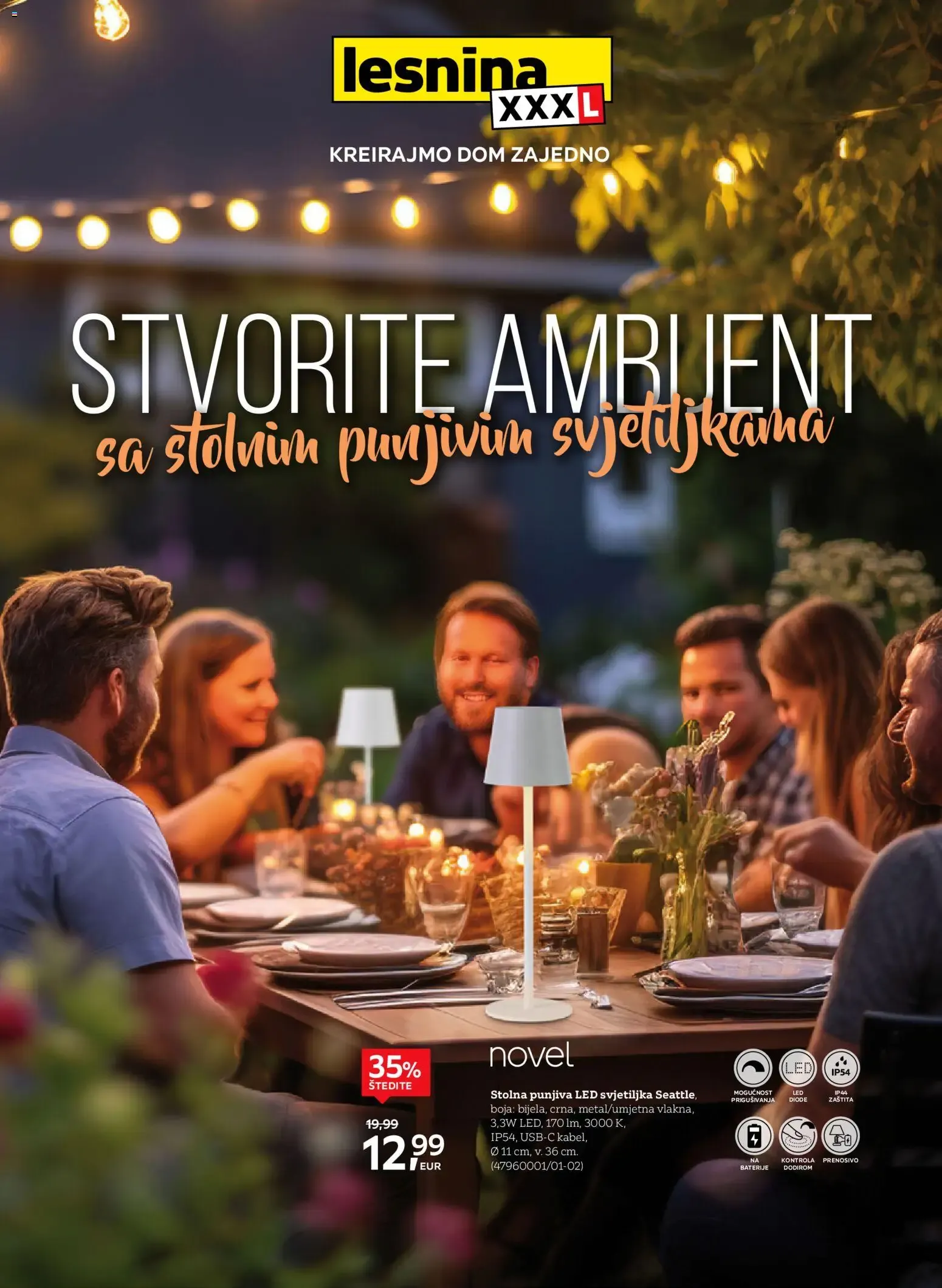 Lesnina XXXL Stvorite ambijent sa stolnim punjivim svjetiljkama